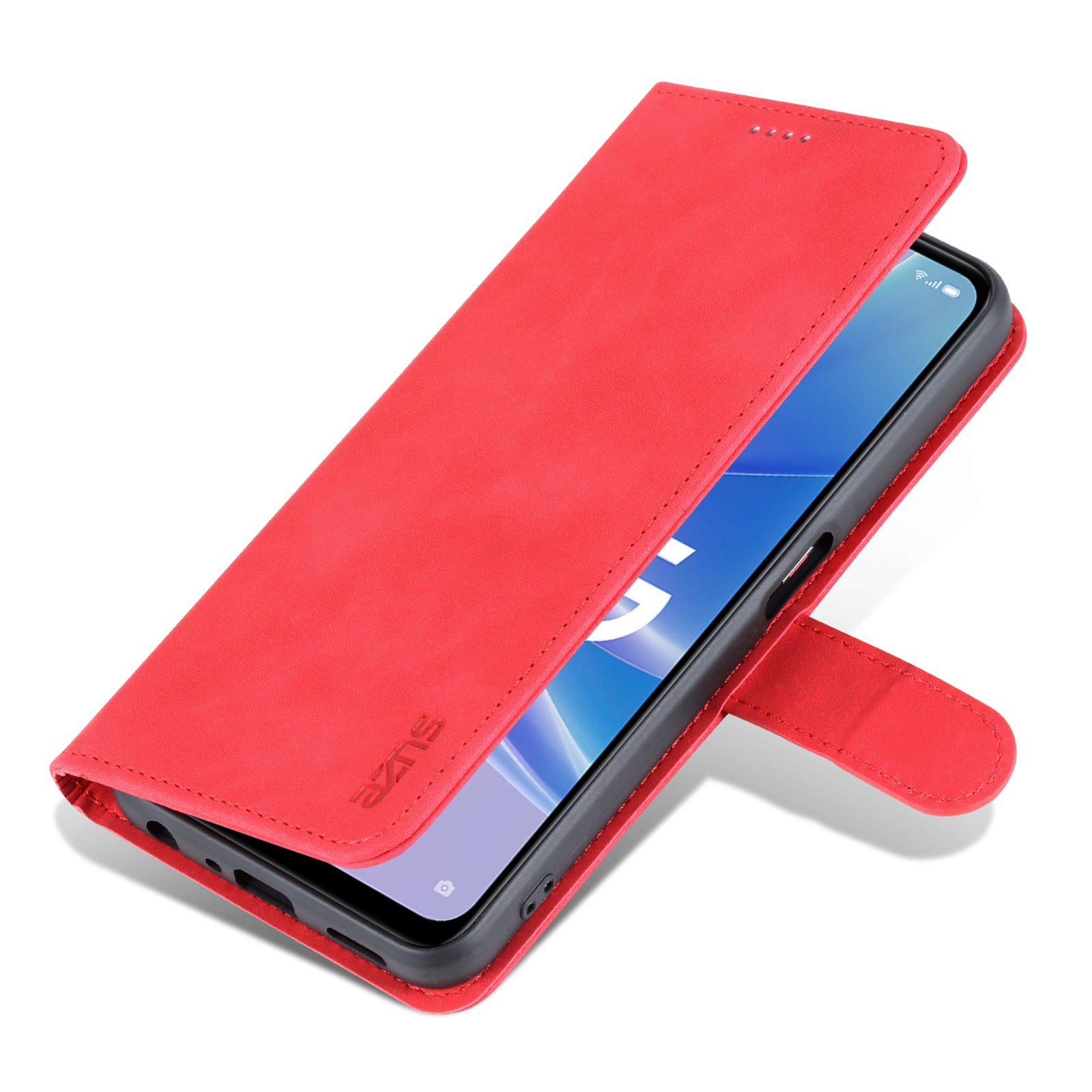 AZNS For Oppo A58 5G A58x 5G A78 5G Cowhide Texture Leather Flip Cover Magnetic Stand Wallet Phone Case