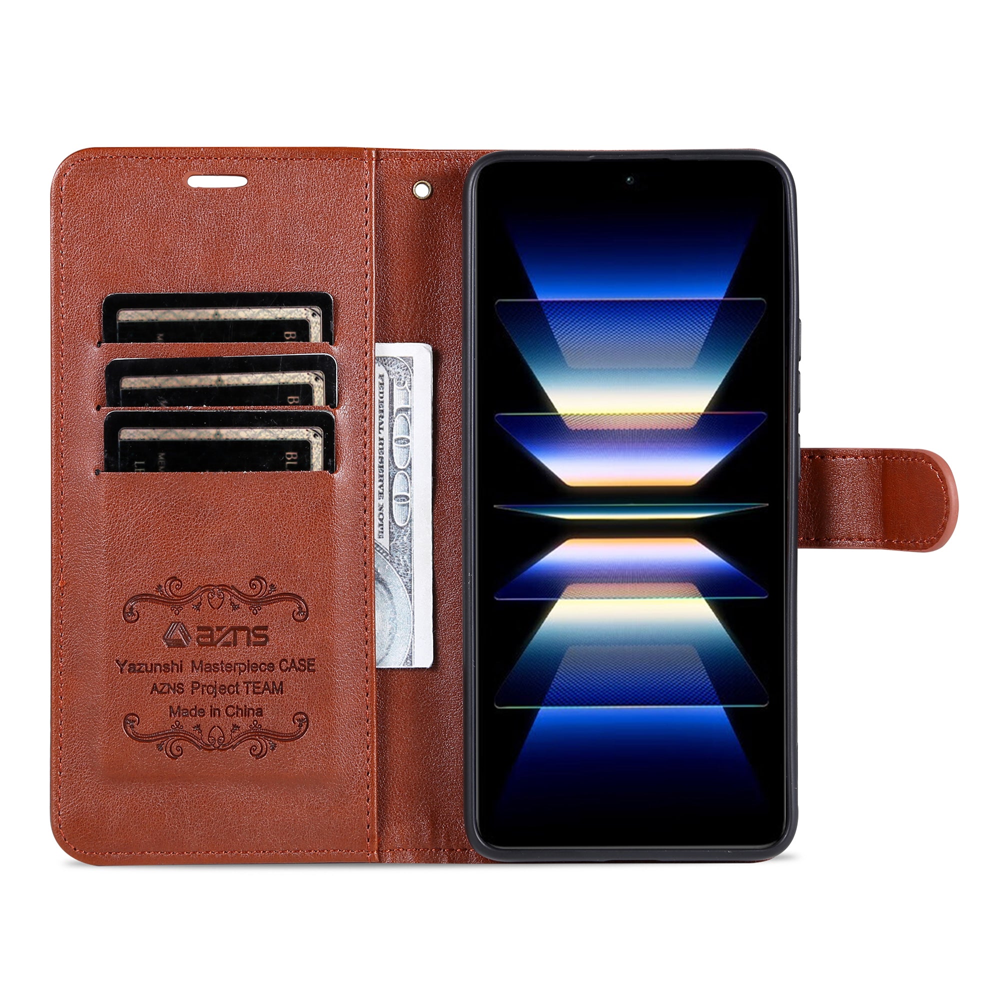 AZNS Phone Leather Case for Xiaomi Poco F5 Pro 5G Redmi K60 Pro 5G K60 5G Stand Wallet Protective Phone Cover
