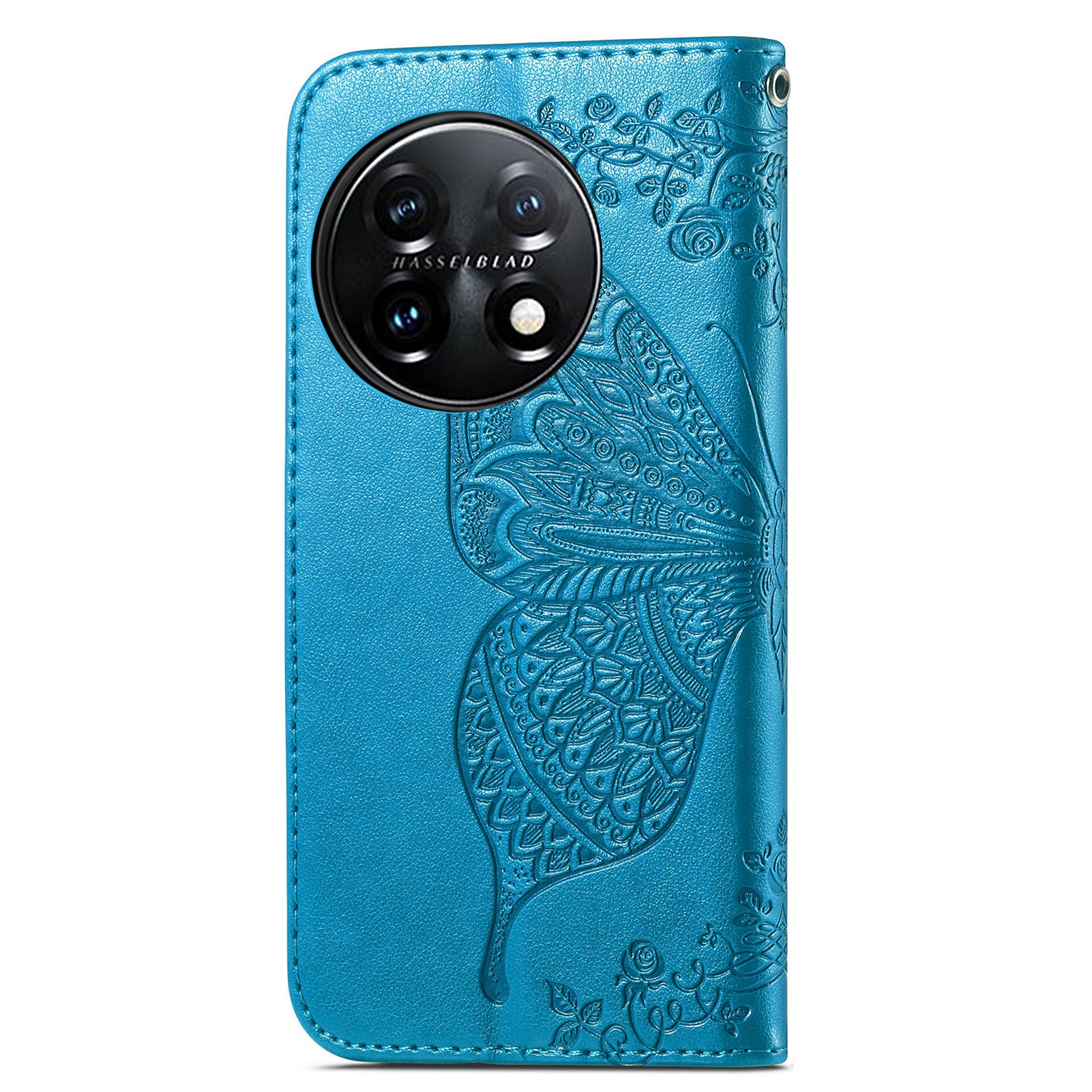 For OnePlus 11 5G PU Leather Shockproof Phone Case Imprinted Butterfly Flip Stand Wallet Cover