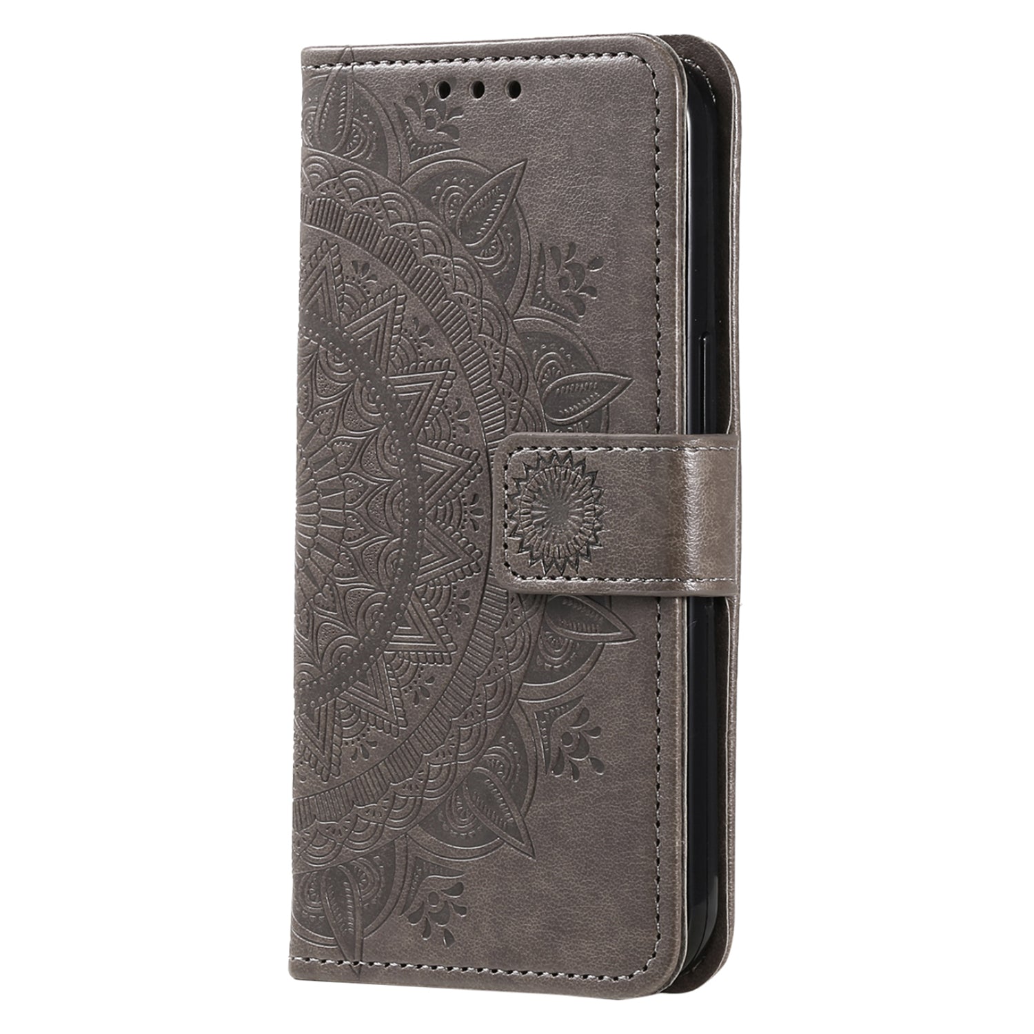 For Samsung Galaxy A24 4G PU Leather Wallet Phone Case Imprinted Mandala Flower Pattern Stand Cover