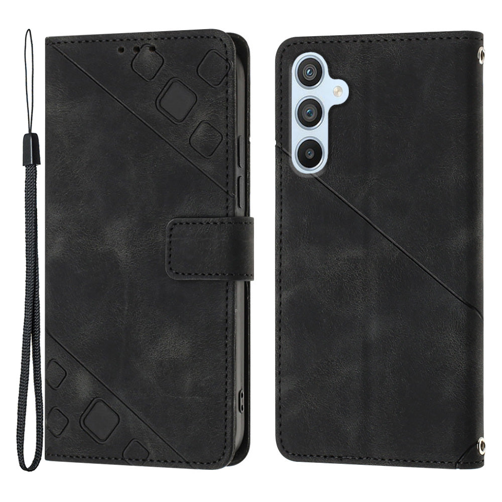 For Samsung Galaxy A54 5G PT005 Anti-drop Phone Case YB Imprinting Series-6 Leather Skin-friendly Phone Cover