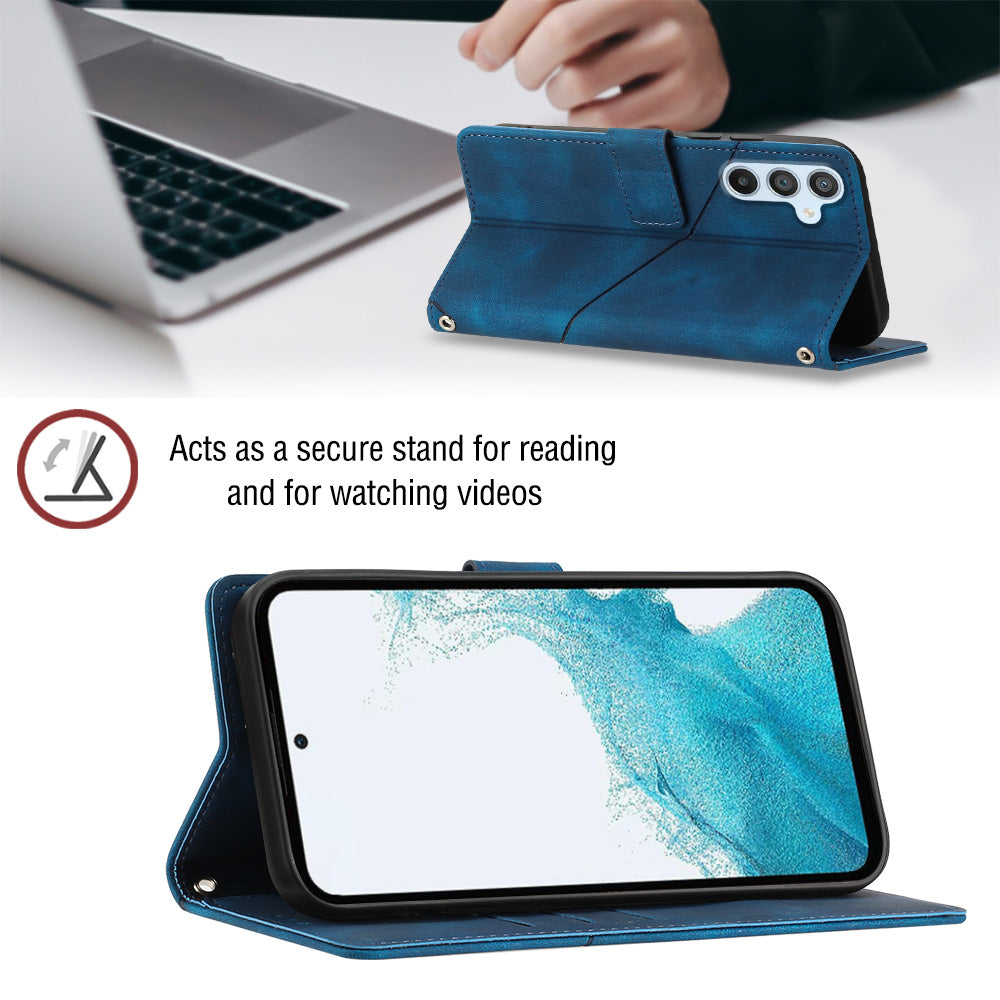 For Samsung Galaxy A54 5G PT005 Anti-drop Phone Case YB Imprinting Series-6 Leather Skin-friendly Phone Cover