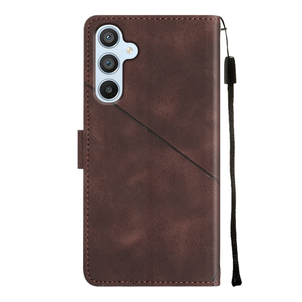 For Samsung Galaxy A54 5G PT005 Anti-drop Phone Case YB Imprinting Series-6 Leather Skin-friendly Phone Cover