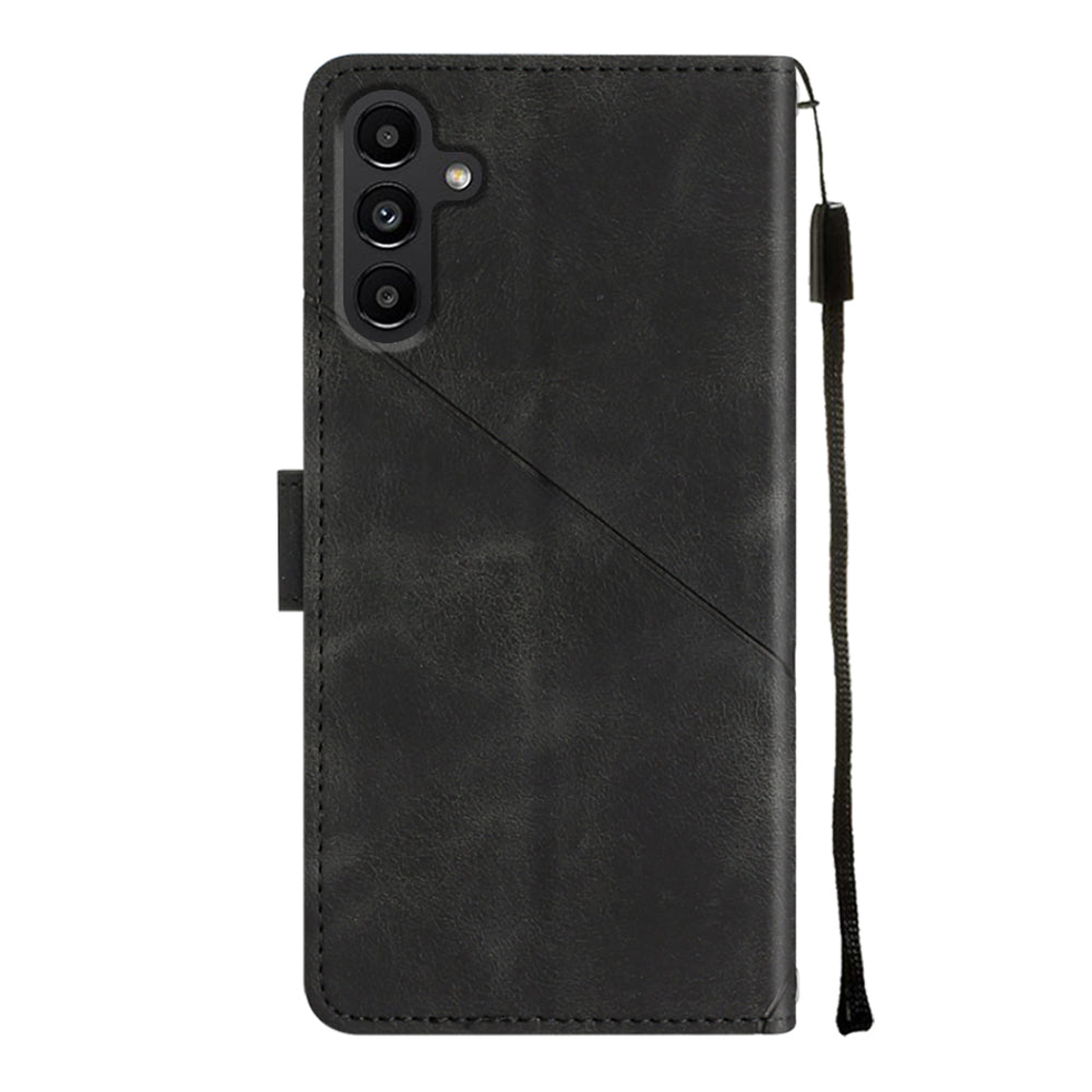 PT005 YB Imprinting Series-6 Phone Case for Samsung Galaxy A13 5G PU Leather Wallet Stand Cover