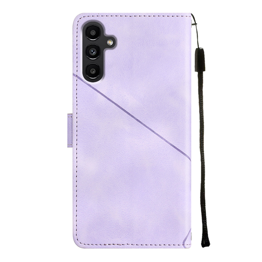For Samsung Galaxy A14 5G Skin-friendly Phone Case PT005 YB Imprinting Series-6 Anti-scratch Leather Cell Phone Cover