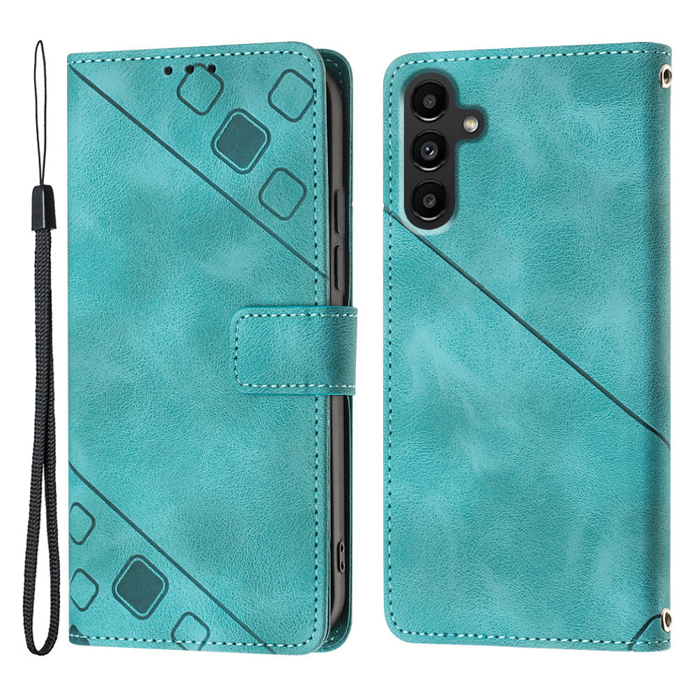 For Samsung Galaxy A14 5G Skin-friendly Phone Case PT005 YB Imprinting Series-6 Anti-scratch Leather Cell Phone Cover