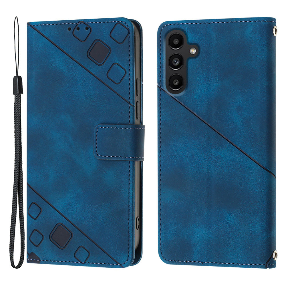For Samsung Galaxy A14 5G Skin-friendly Phone Case PT005 YB Imprinting Series-6 Anti-scratch Leather Cell Phone Cover
