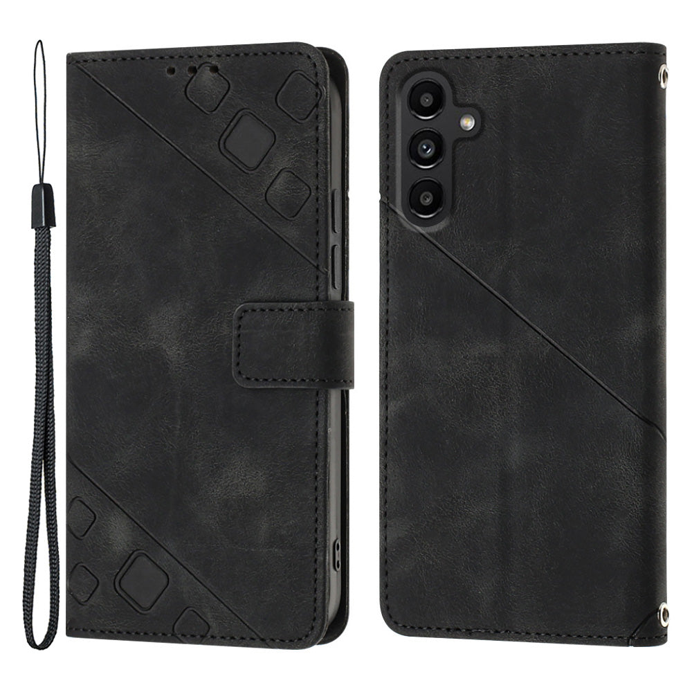 For Samsung Galaxy A14 5G Skin-friendly Phone Case PT005 YB Imprinting Series-6 Anti-scratch Leather Cell Phone Cover