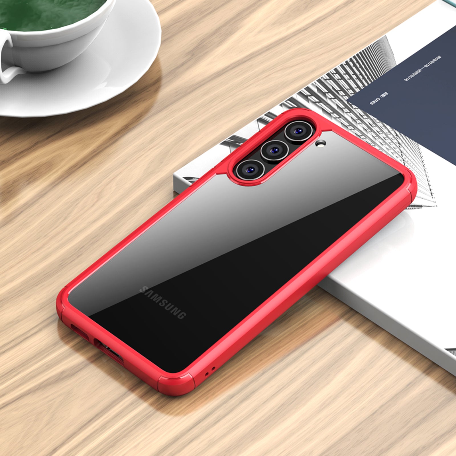 IPAKY For Samsung Galaxy S23 Anti-drop Phone Case TPU PC Transparent Cell Phone Cover
