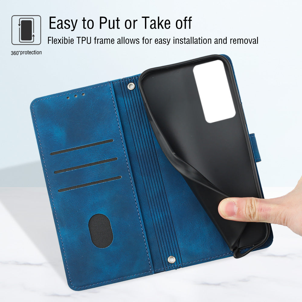 For Xiaomi Redmi K50 Ultra 5G 12T 5G 12T Pro 5G PT005 YB Imprinting Series-6 Wallet Phone Stand Case Skin Touch PU Leather Phone Cover