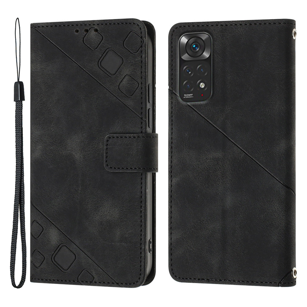 For Xiaomi Redmi Note 11S 4G Note 11 4G (Qualcomm) PT005 YB Imprinting Series-6 Stand Wallet Phone Case Leather Phone Cover