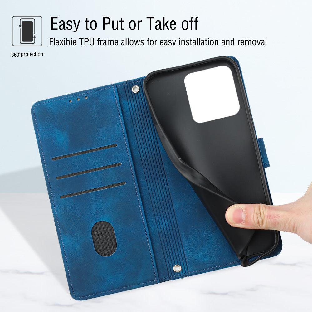 For Xiaomi Redmi 10A PT005 YB Imprinting Series-6 Phone Cover Skin Touch Stand PU Leather Phone Wallet Case