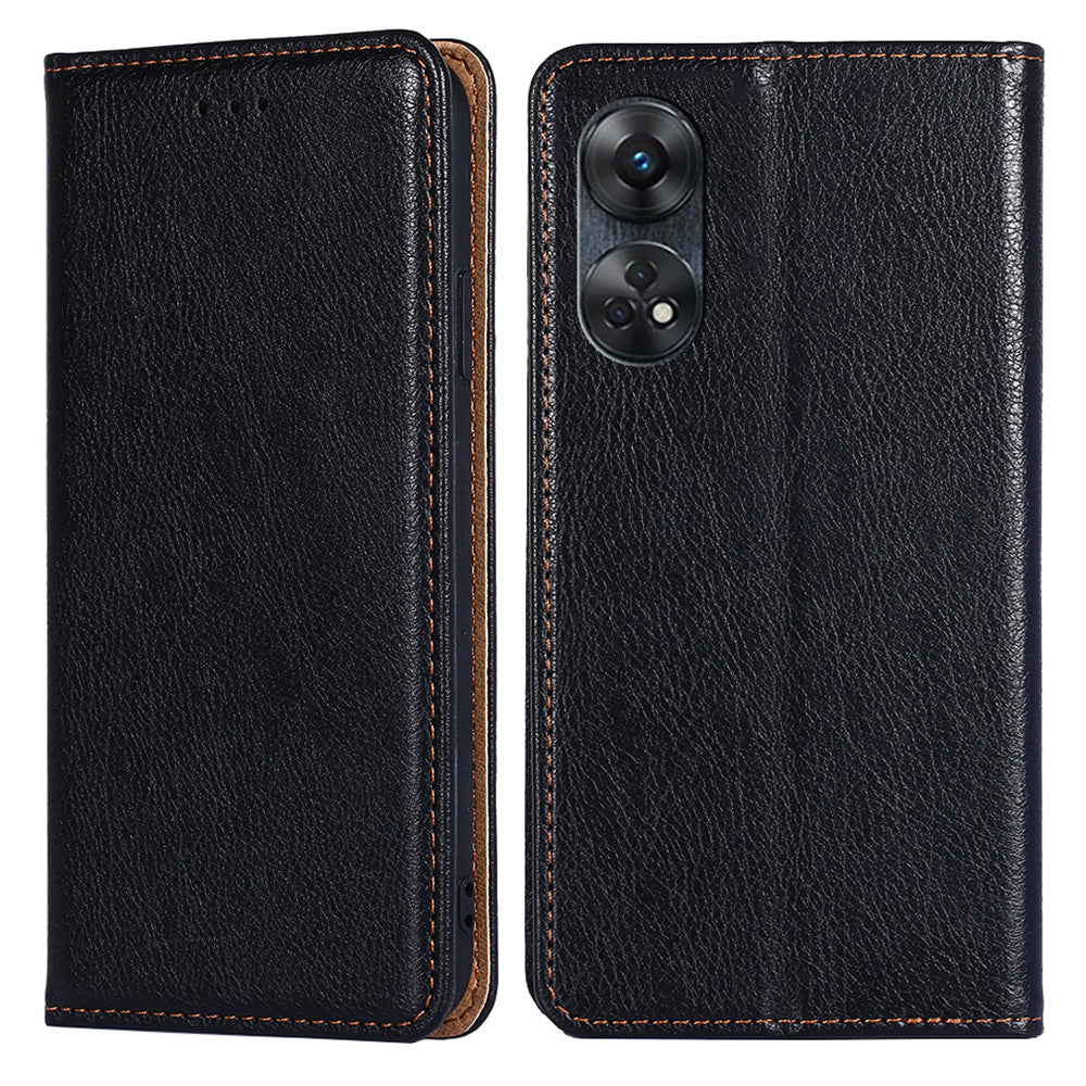 For Oppo Reno8 T 4G PU Leather Wallet Stand Phone Case Magnetic Auto-closing Protective Cover
