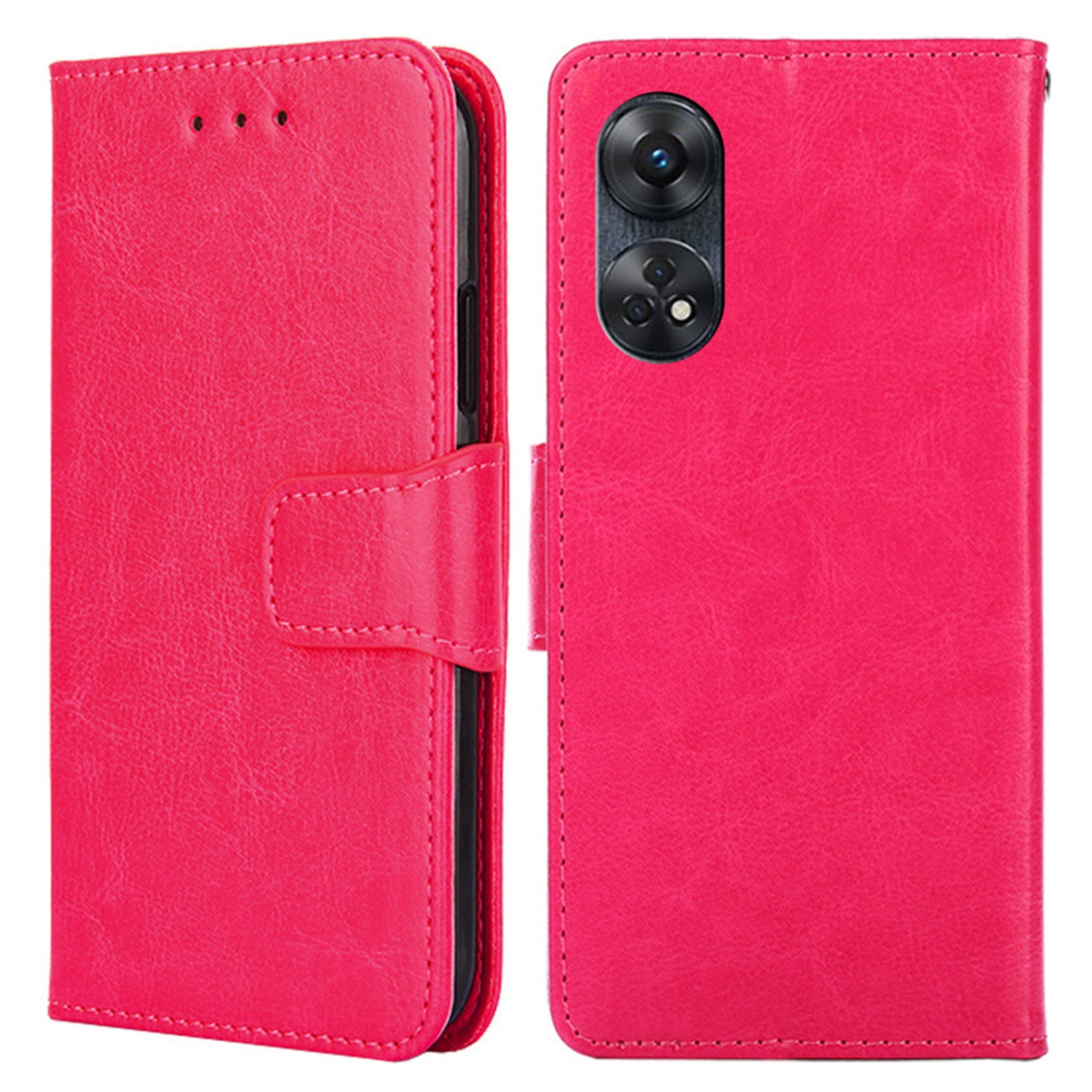For Oppo Reno8 T 4G Leather Phone Case Wallet Stand Cell Phone Cover