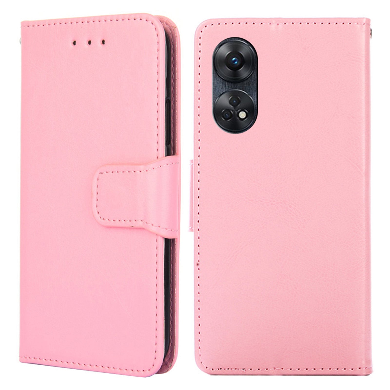 For Oppo Reno8 T 4G Leather Phone Case Wallet Stand Cell Phone Cover
