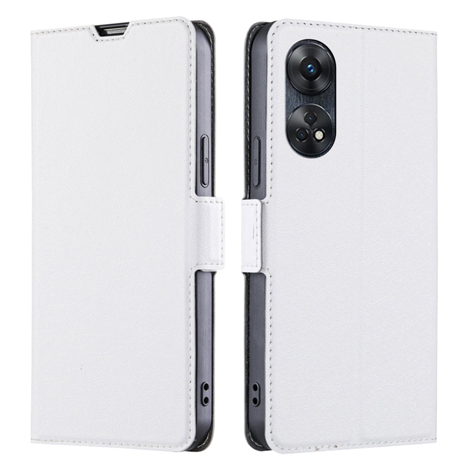 Phone Stand Cover for Oppo Reno8 T 4G PU Leather Card Holder Mobile Phone Protective Cover