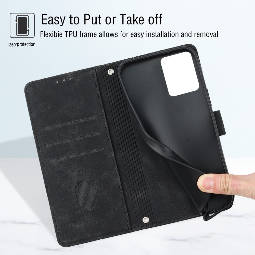 PT005 YB Imprinting Series-6 for Realme C35 4G PU Leather Phone Case Cover Wallet Stand Phone Holder