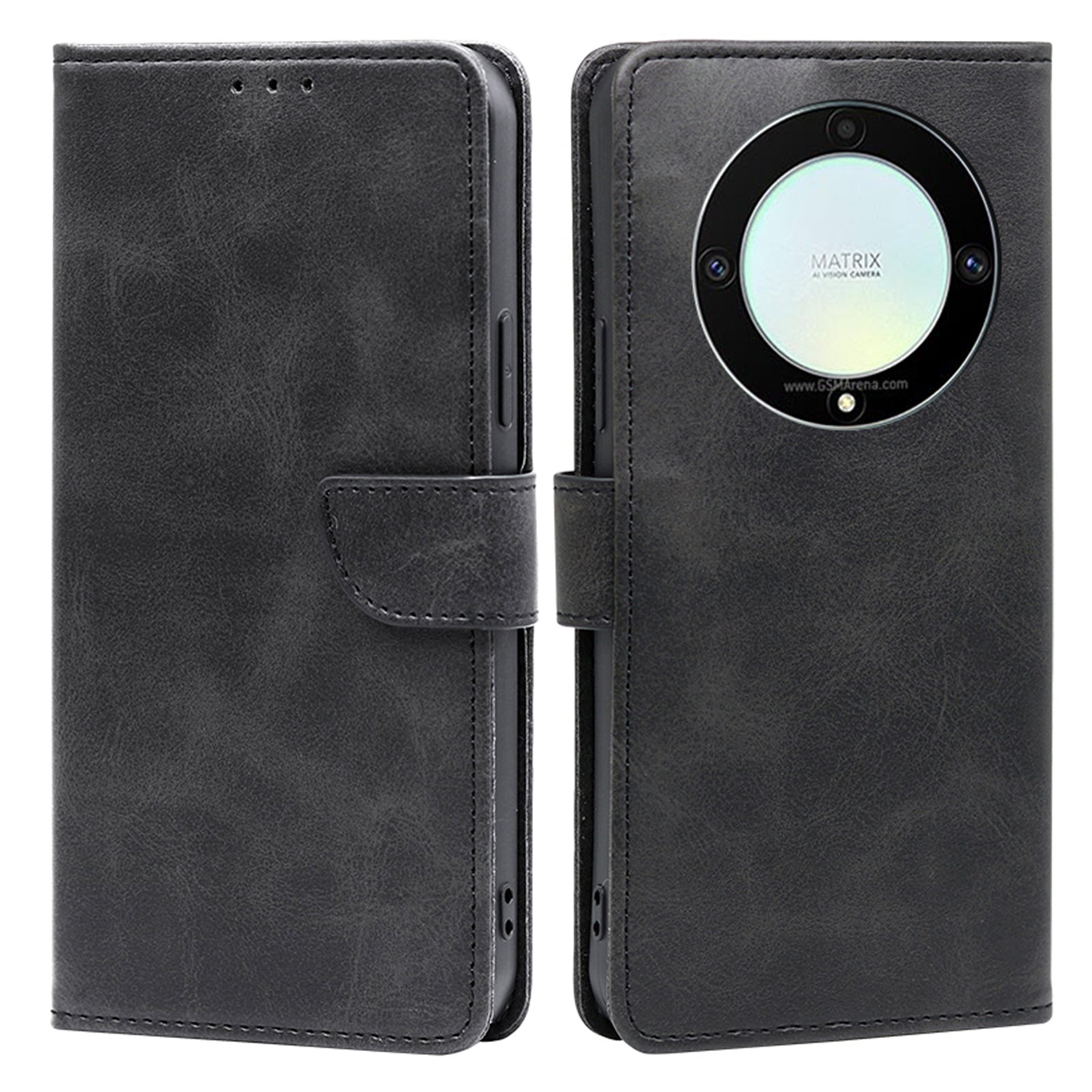 Cell Phone Case for Honor X9a 5G X40 5G Magic5 Lite 5G PU Leather Calf Texture Stand Wallet Phone Cover