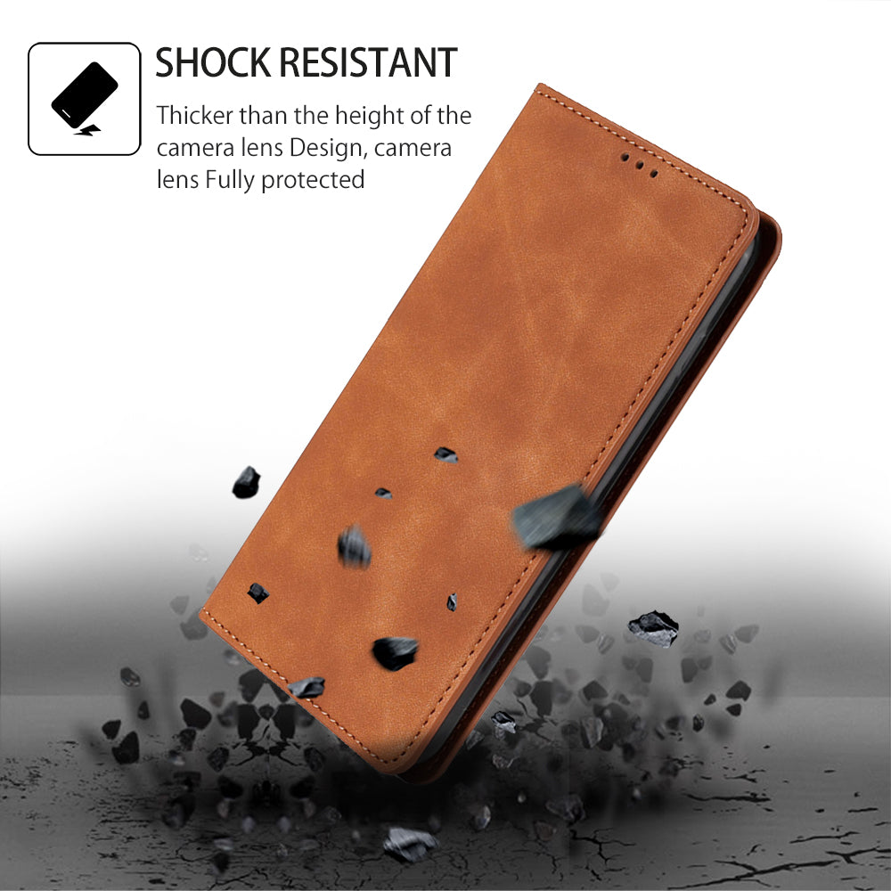 For Honor X40 5G X9a 5G Magic5 Lite 5G Skin-touch Phone Case Card Holder Leather Stand Anti-drop Cover