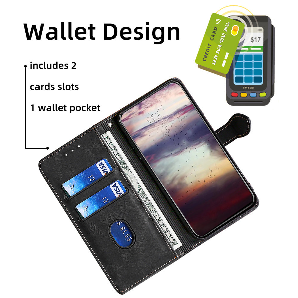 For Honor X40 5G Shockproof Phone Stand Cover Straw Hat Design PU Leather Wallet Case