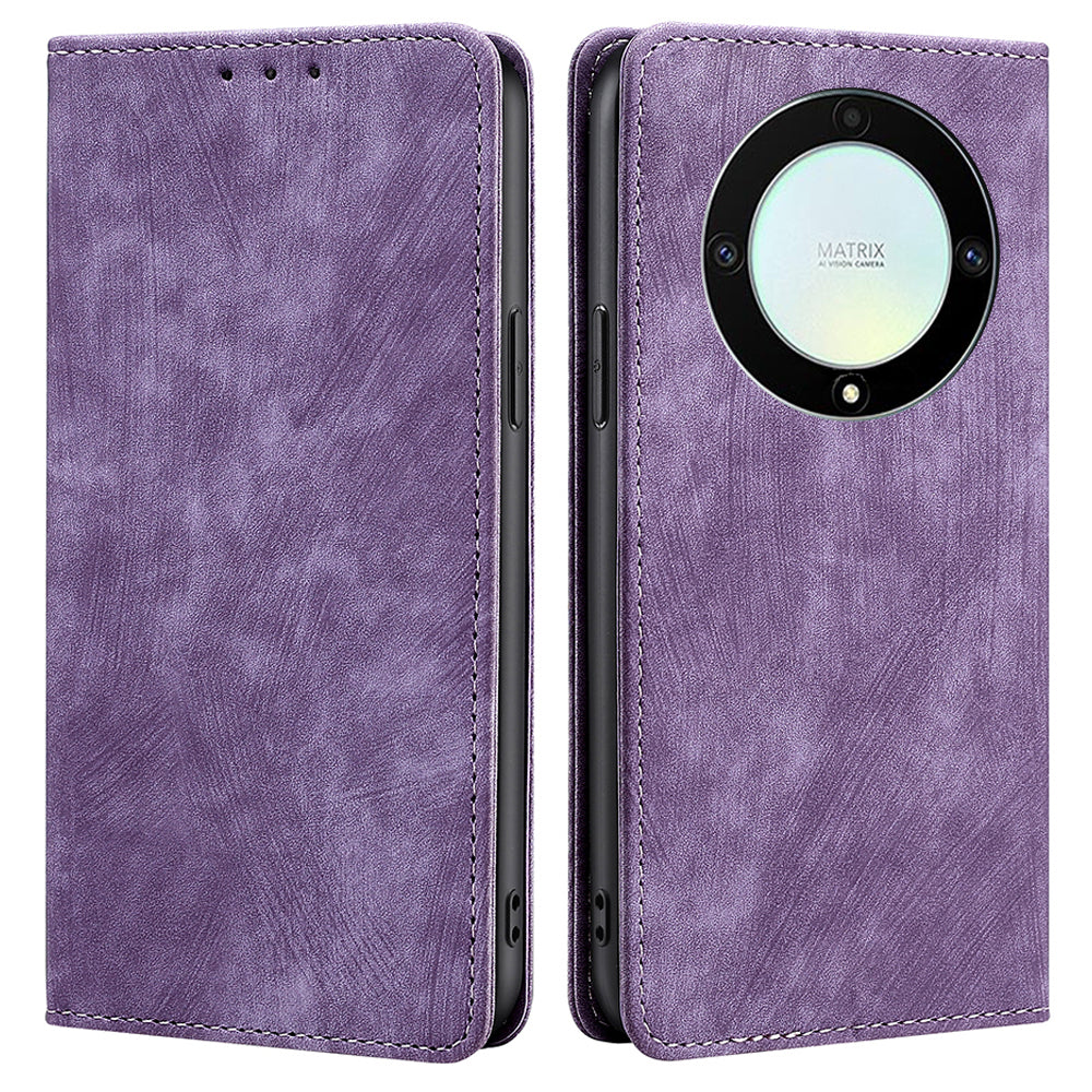 For Honor X9a 5G X40 5G Magic5 Lite 5G RFID Blocking Phone Cover Leather Wallet Stand Phone Case