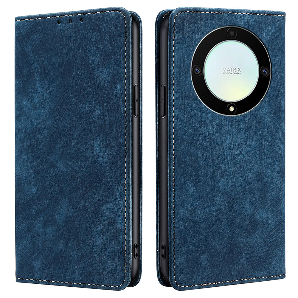 For Honor X9a 5G X40 5G Magic5 Lite 5G RFID Blocking Phone Cover Leather Wallet Stand Phone Case