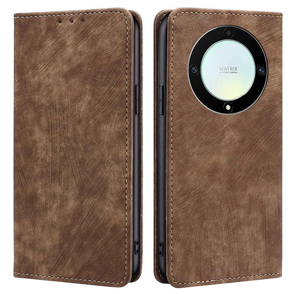 For Honor X9a 5G X40 5G Magic5 Lite 5G RFID Blocking Phone Cover Leather Wallet Stand Phone Case