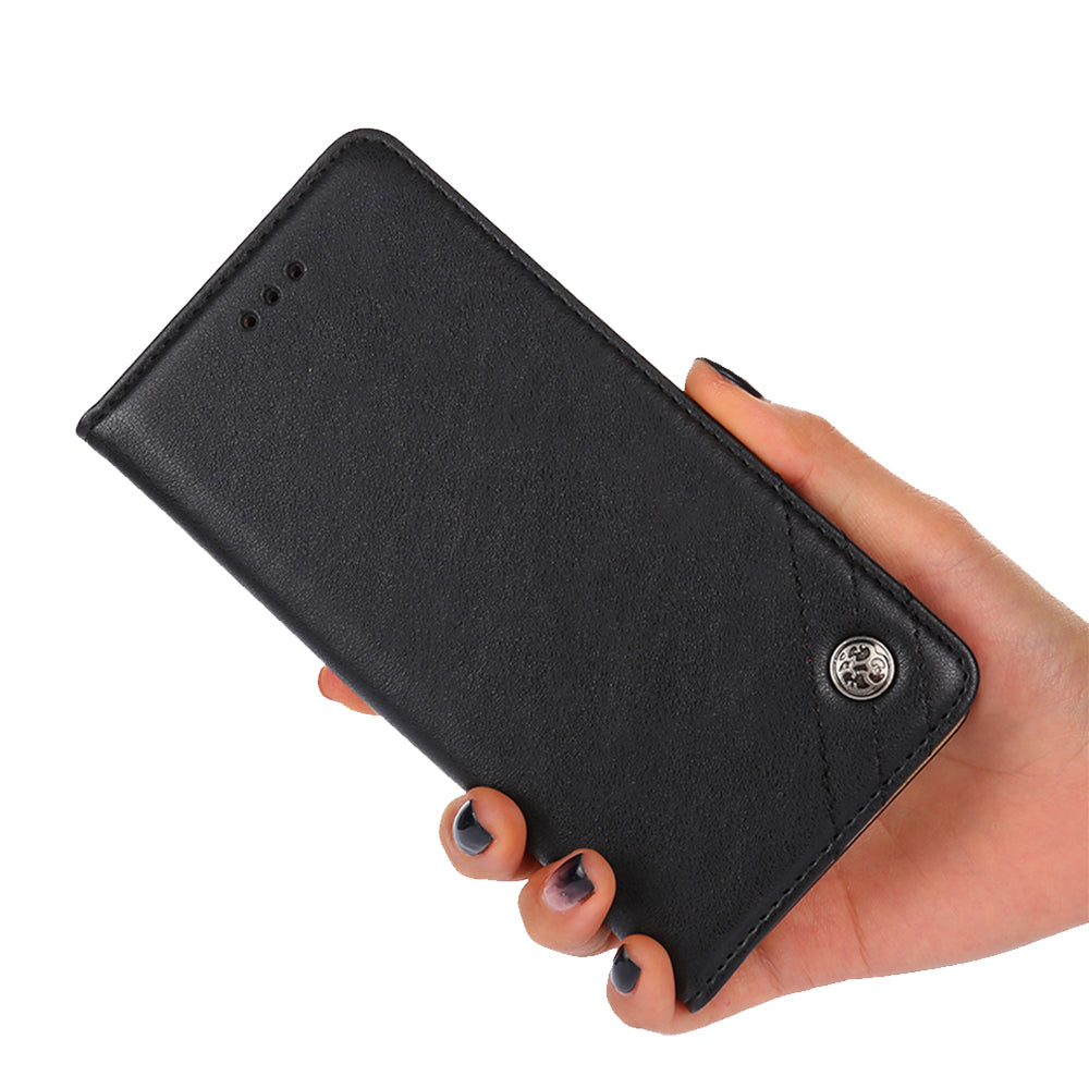 For Motorola Moto E13 4G Triangle Stitching Line PU Leather Wallet Shockproof Cover Foldable Stand Phone Case