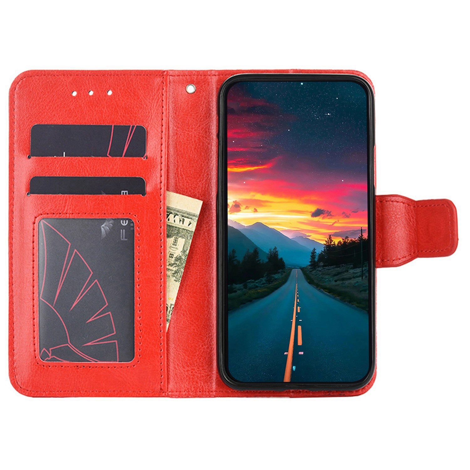 For MOTO E13 4G PU Leather Phone Wallet Case Anti-drop Stand Phone Cover