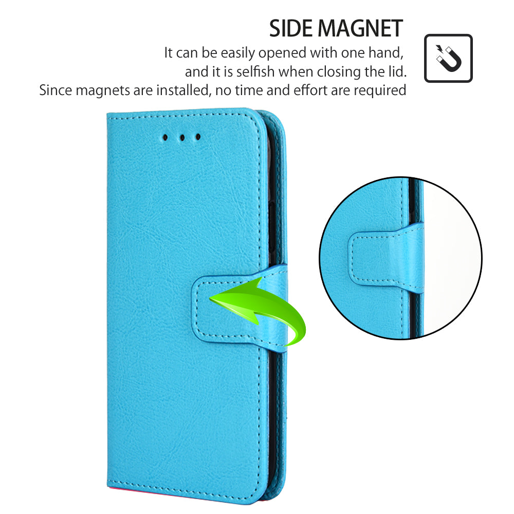 For MOTO E13 4G PU Leather Phone Wallet Case Anti-drop Stand Phone Cover