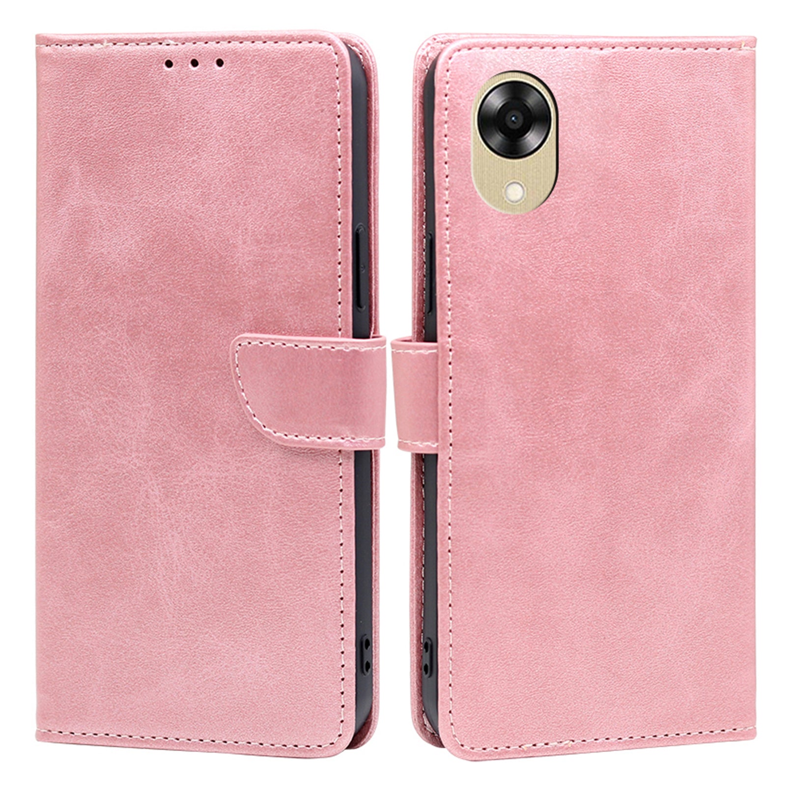 Phone Leather Case for Oppo A17k 4G Anti-scratch Wallet Stand Phone Cover