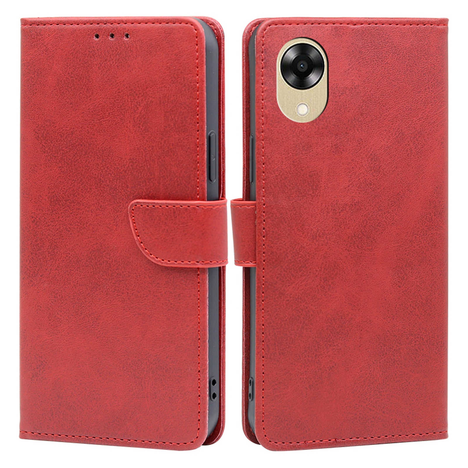 Phone Leather Case for Oppo A17k 4G Anti-scratch Wallet Stand Phone Cover