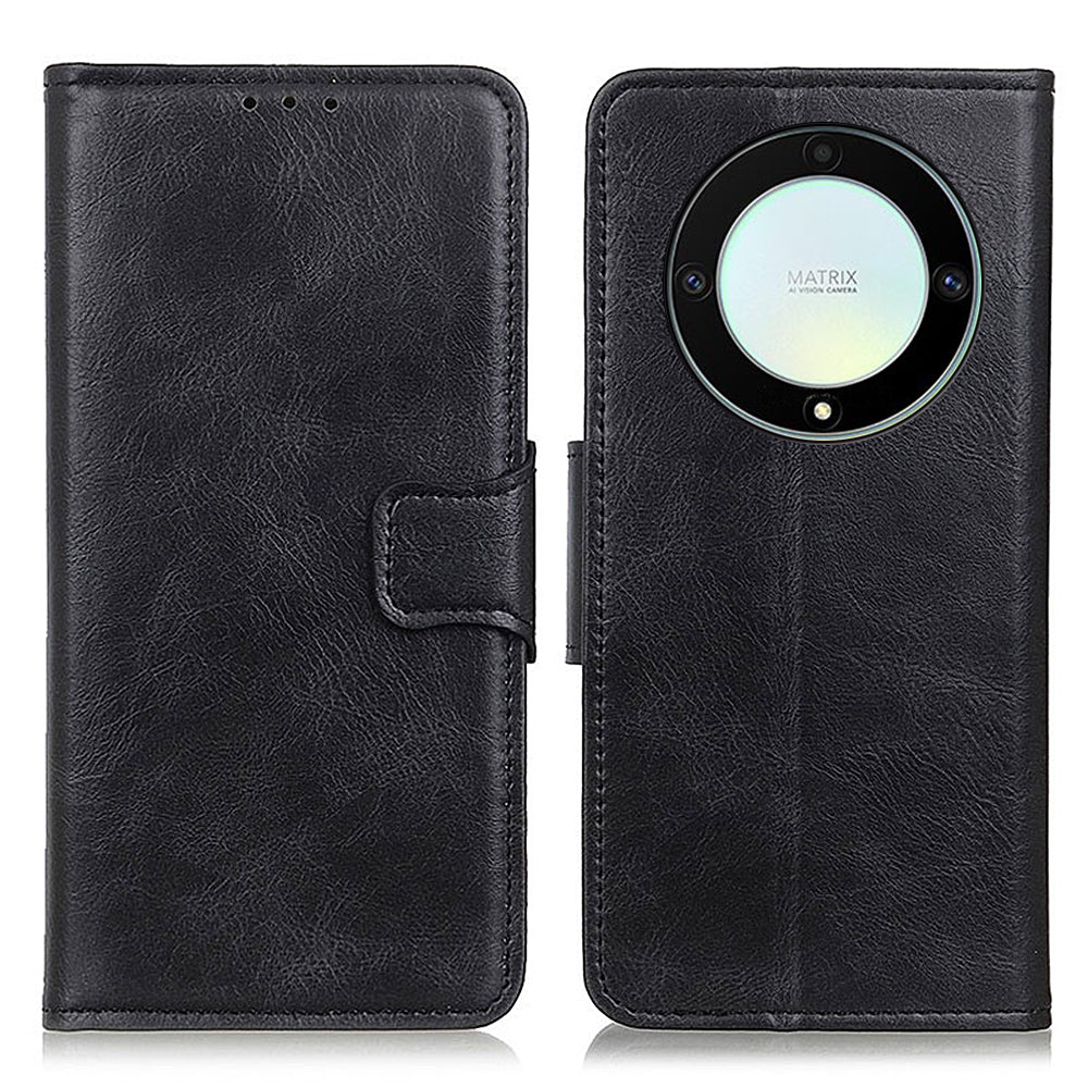 For Honor X9a 5G X40 5G Magic5 Lite 5G Crazy Horse Texture Phone Case Stand PU Leather Wallet Cover