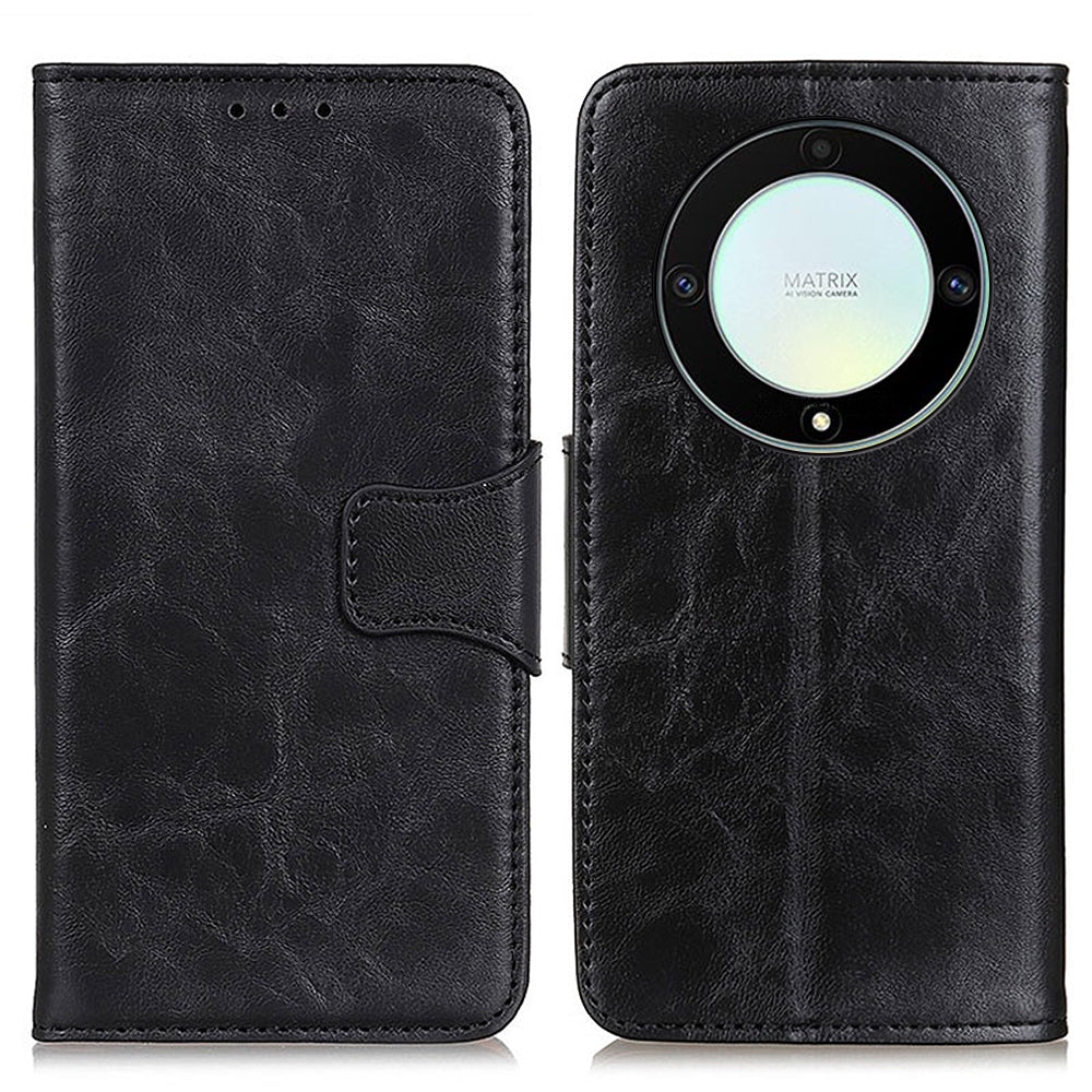 For Honor X9a 5G X40 5G Magic5 Lite 5G Crazy Horse Texture Wallet Phone Cover Split Leather Phone Stand Case