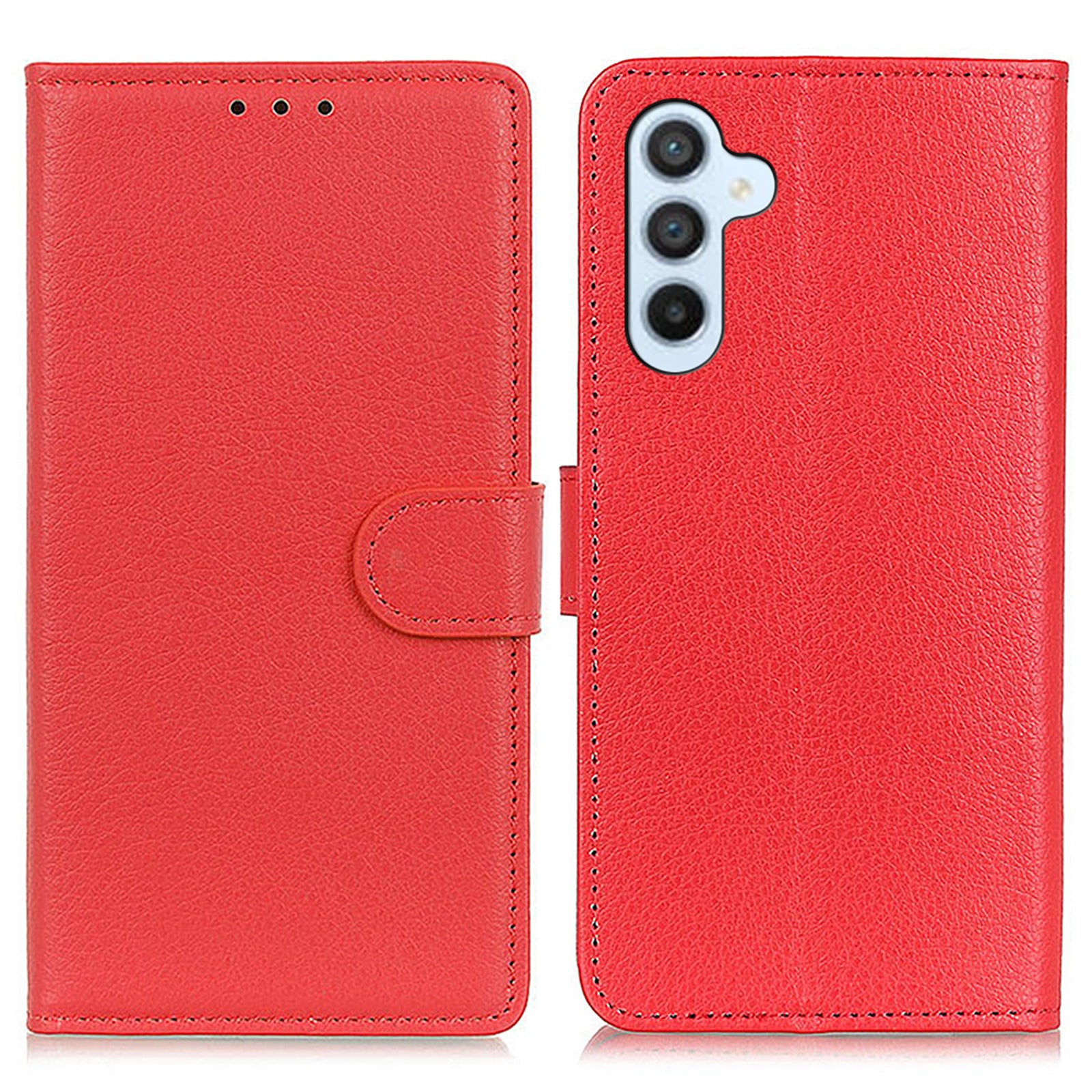 For Samsung Galaxy A24 4G PU Leather Wallet Phone Case Litchi Texture Stand Magnetic Phone Cover