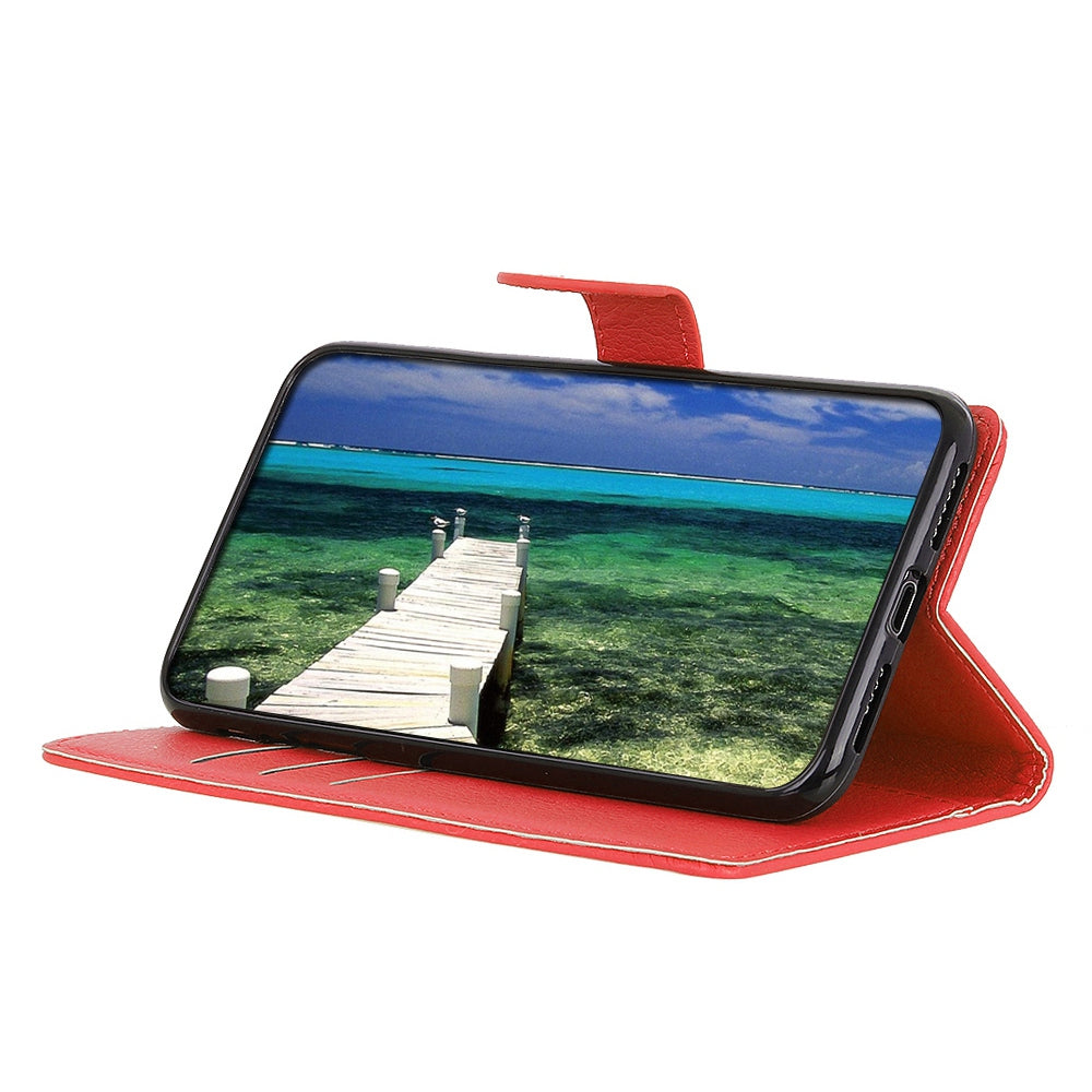 For Samsung Galaxy A24 4G PU Leather Wallet Phone Case Litchi Texture Stand Magnetic Phone Cover