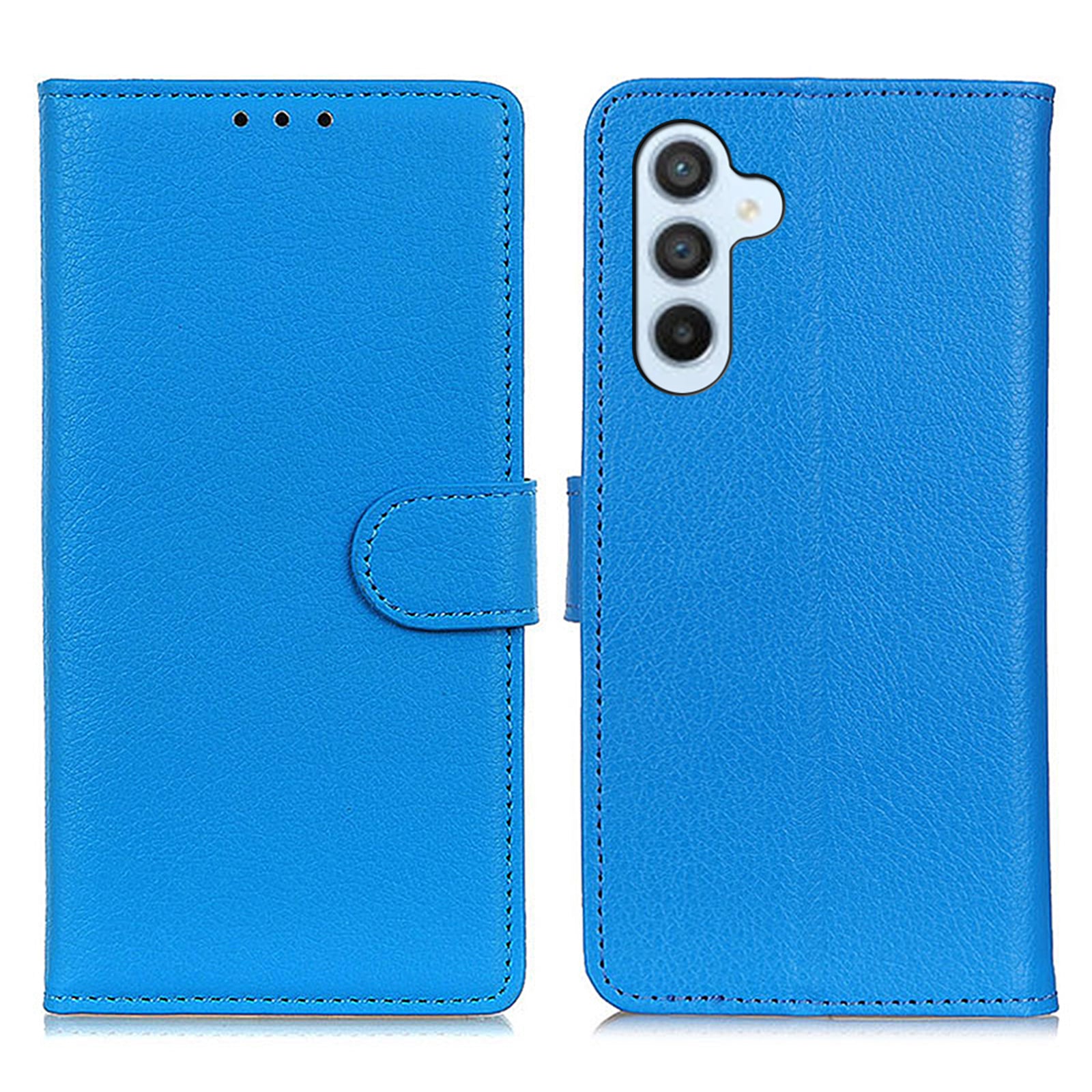 For Samsung Galaxy A24 4G PU Leather Wallet Phone Case Litchi Texture Stand Magnetic Phone Cover