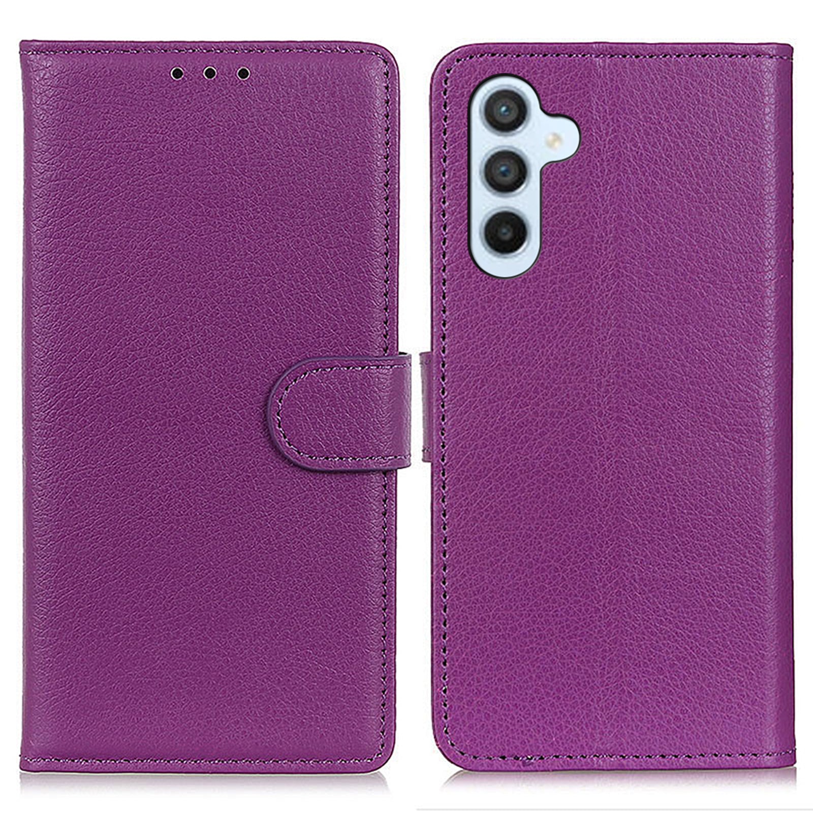 For Samsung Galaxy A24 4G PU Leather Wallet Phone Case Litchi Texture Stand Magnetic Phone Cover