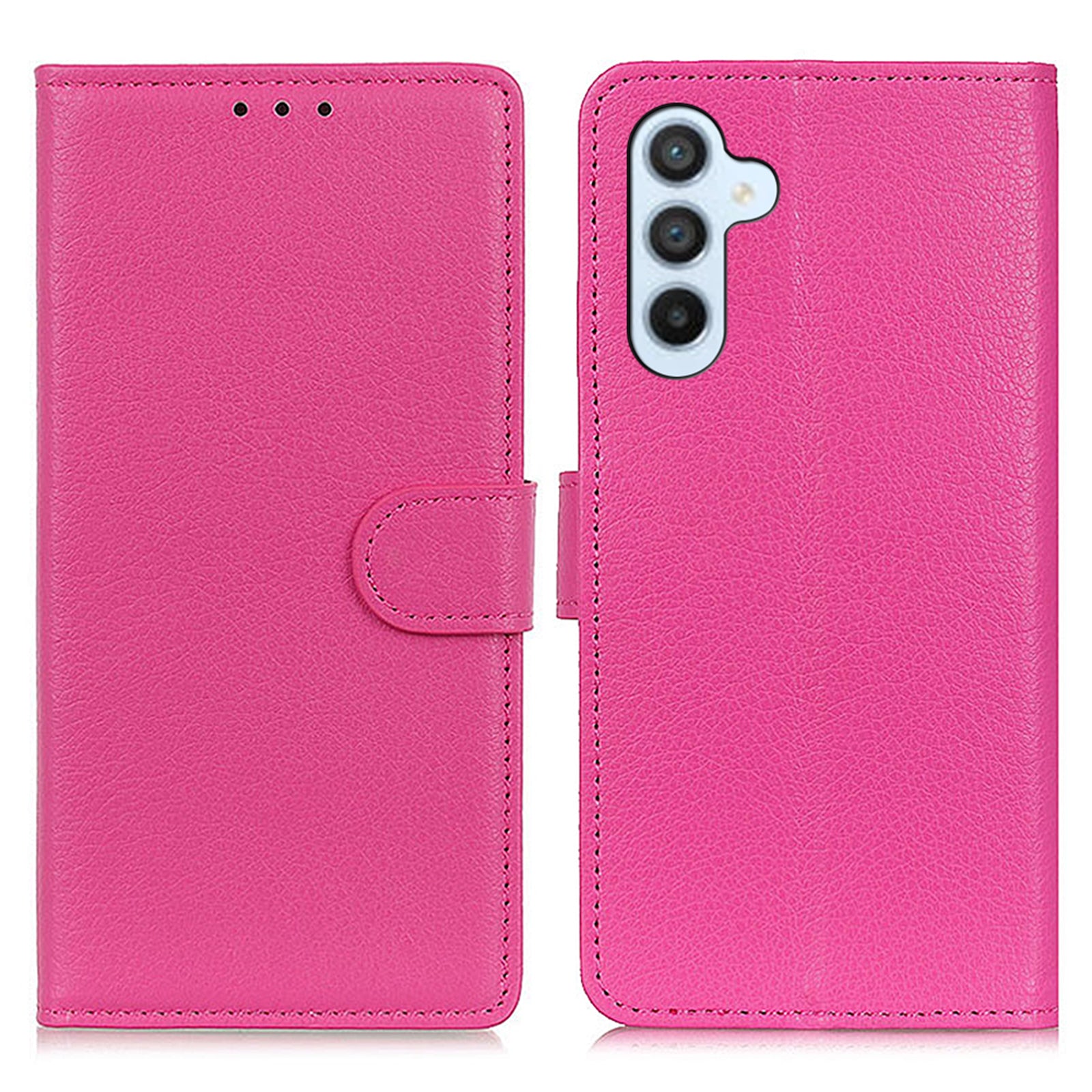 For Samsung Galaxy A24 4G PU Leather Wallet Phone Case Litchi Texture Stand Magnetic Phone Cover