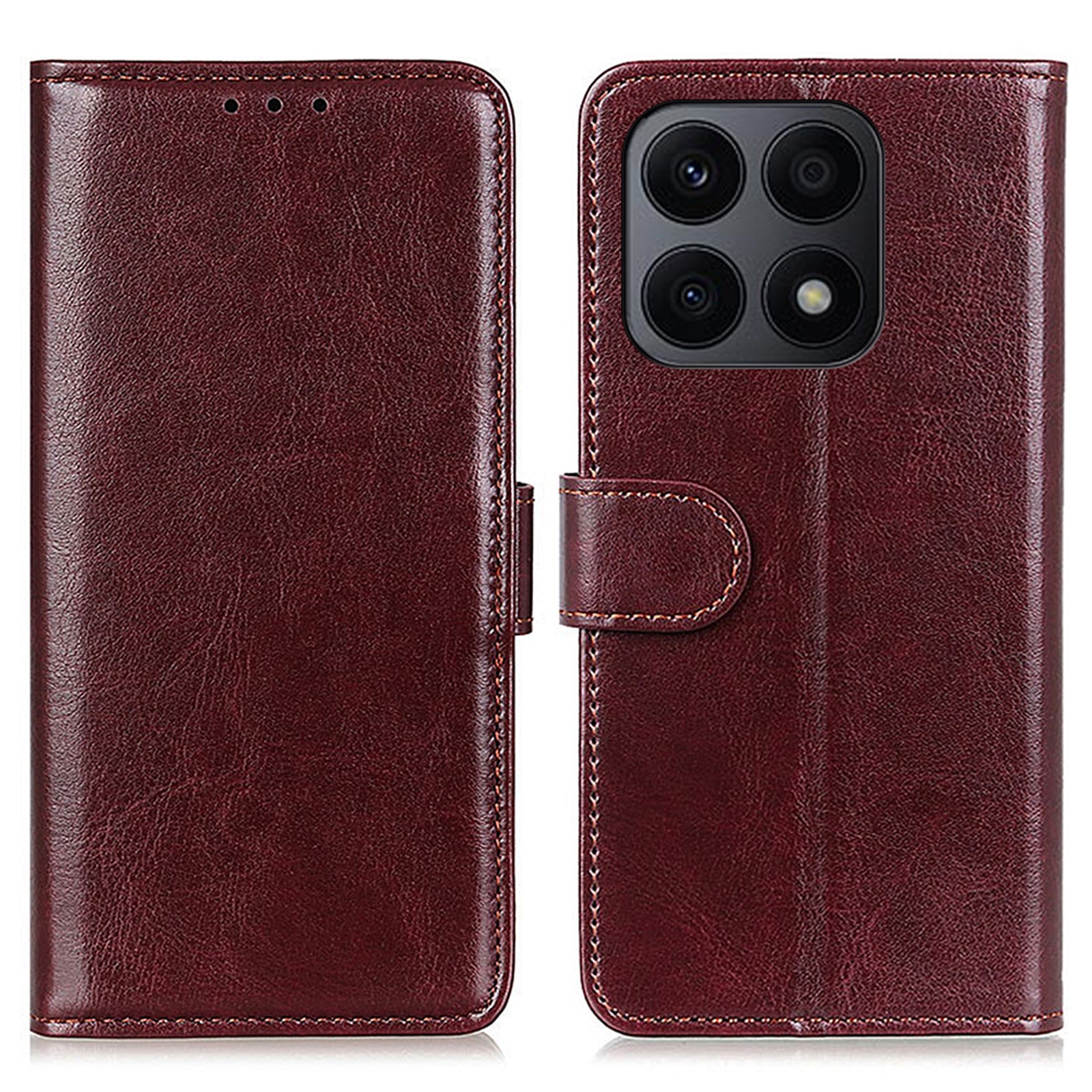 Wallet Case For Honor X8a 4G Flip PU Leather Crazy Horse Texture Stand Phone Cover