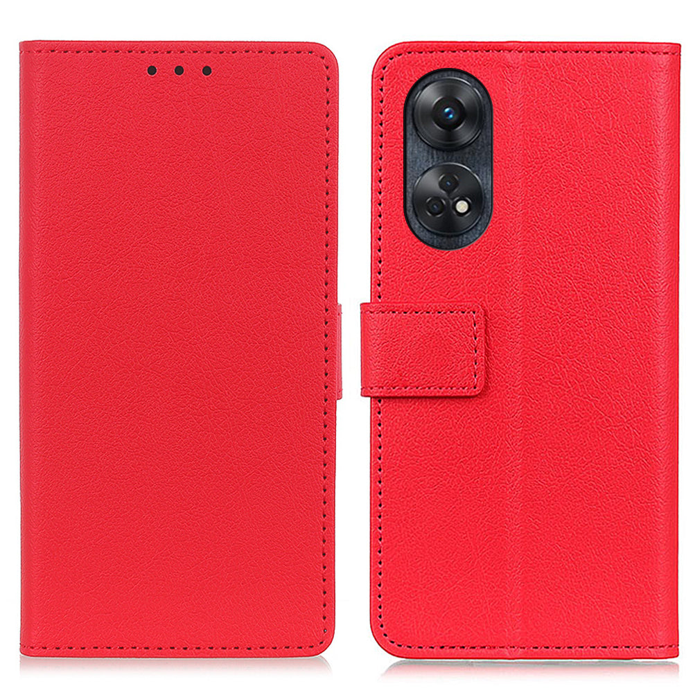 For Oppo Reno8 T 4G PU Leather Phone Wallet Case Stand Magnetic Clasp Phone Cover