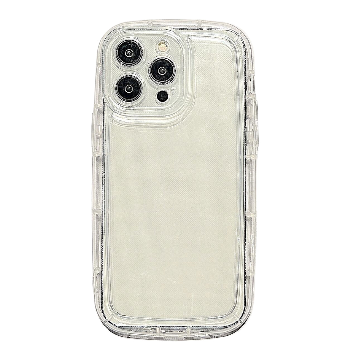 For iPhone 13 Pro Max 6.7 inch Shockproof Airbag Transparent Back Protective Cover Soft TPU Phone Case - Brown