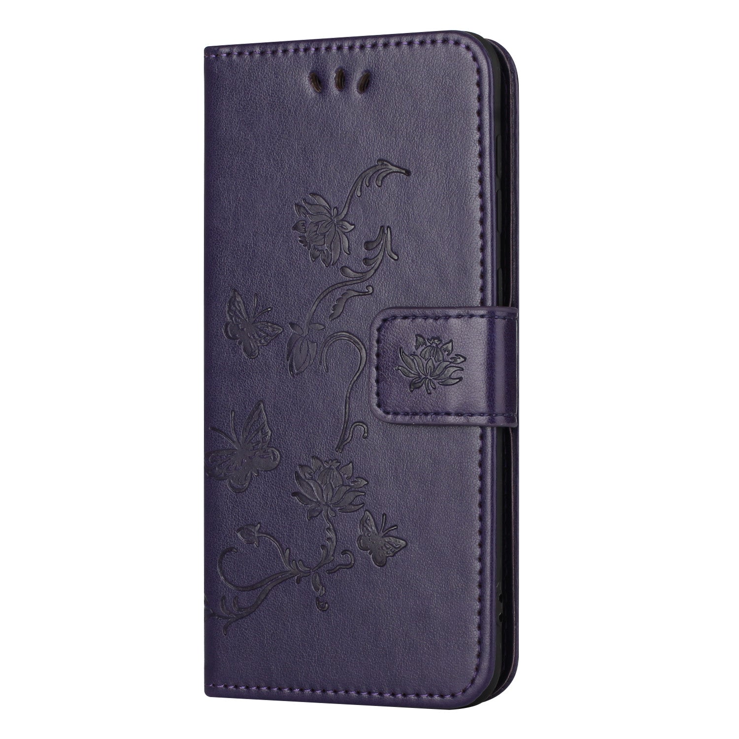 For Samsung Galaxy A24 4G Imprinted Butterfly Flower Phone Case PU Leather Wallet Stand Phone Cover with Strap