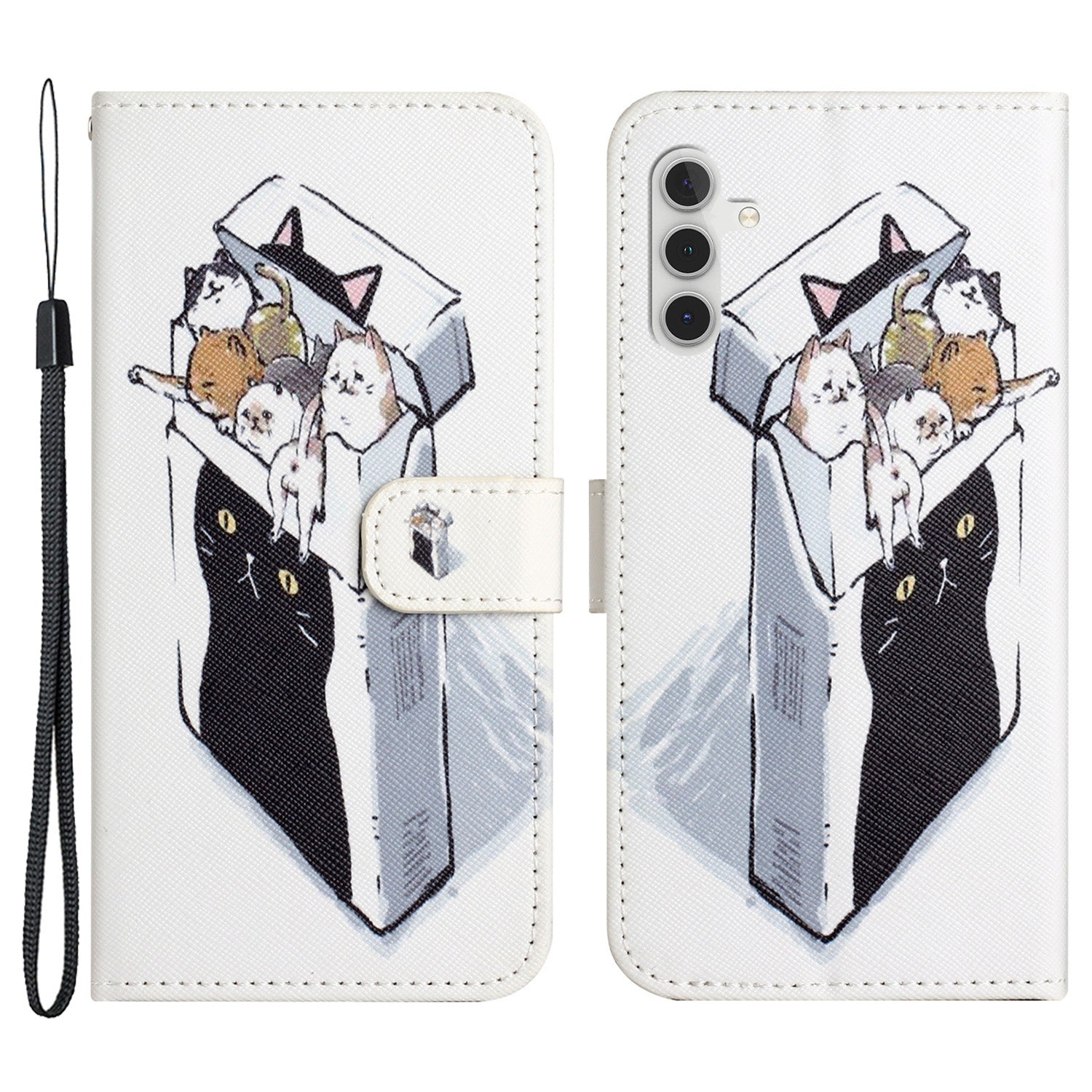 Pouzdro na peněženku pro Samsung Galaxy A24 4G 3D potisk vzoru Flip PU kožený stojánek kryt telefonu