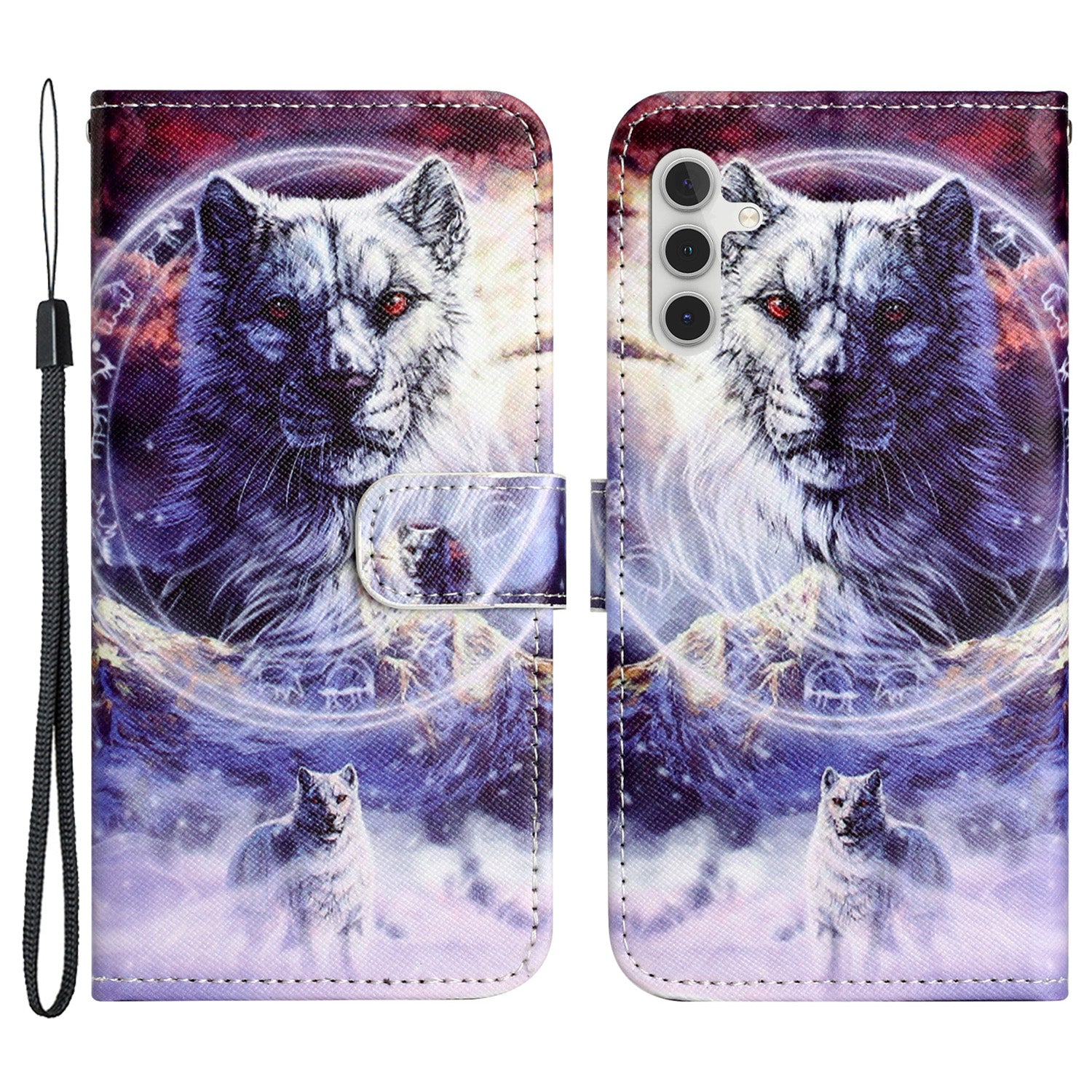 Pouzdro na peněženku pro Samsung Galaxy A24 4G 3D potisk vzoru Flip PU kožený stojánek kryt telefonu