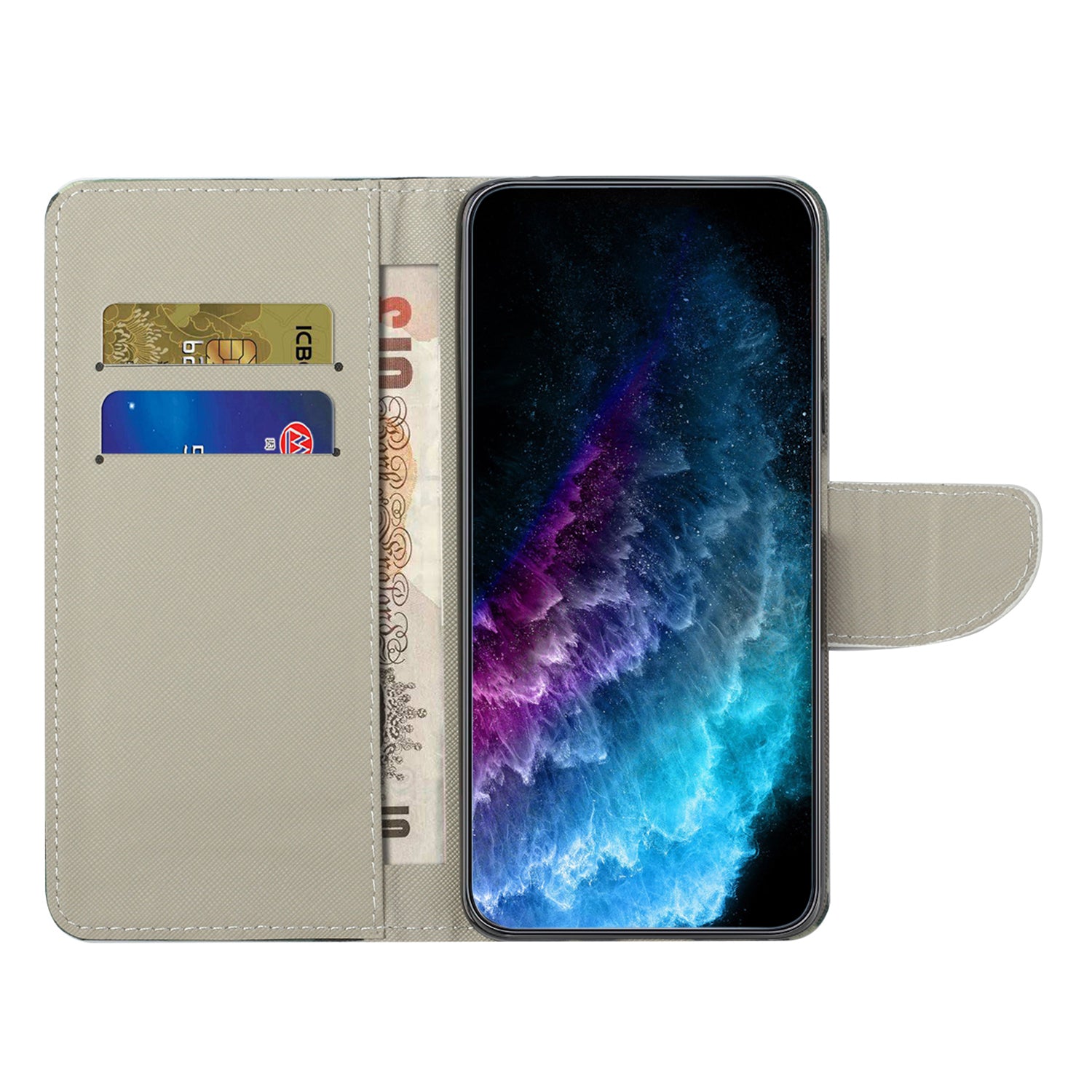 For Samsung Galaxy A24 4G Stand Phone Case Pattern Printing Wallet Phone Leather Cover