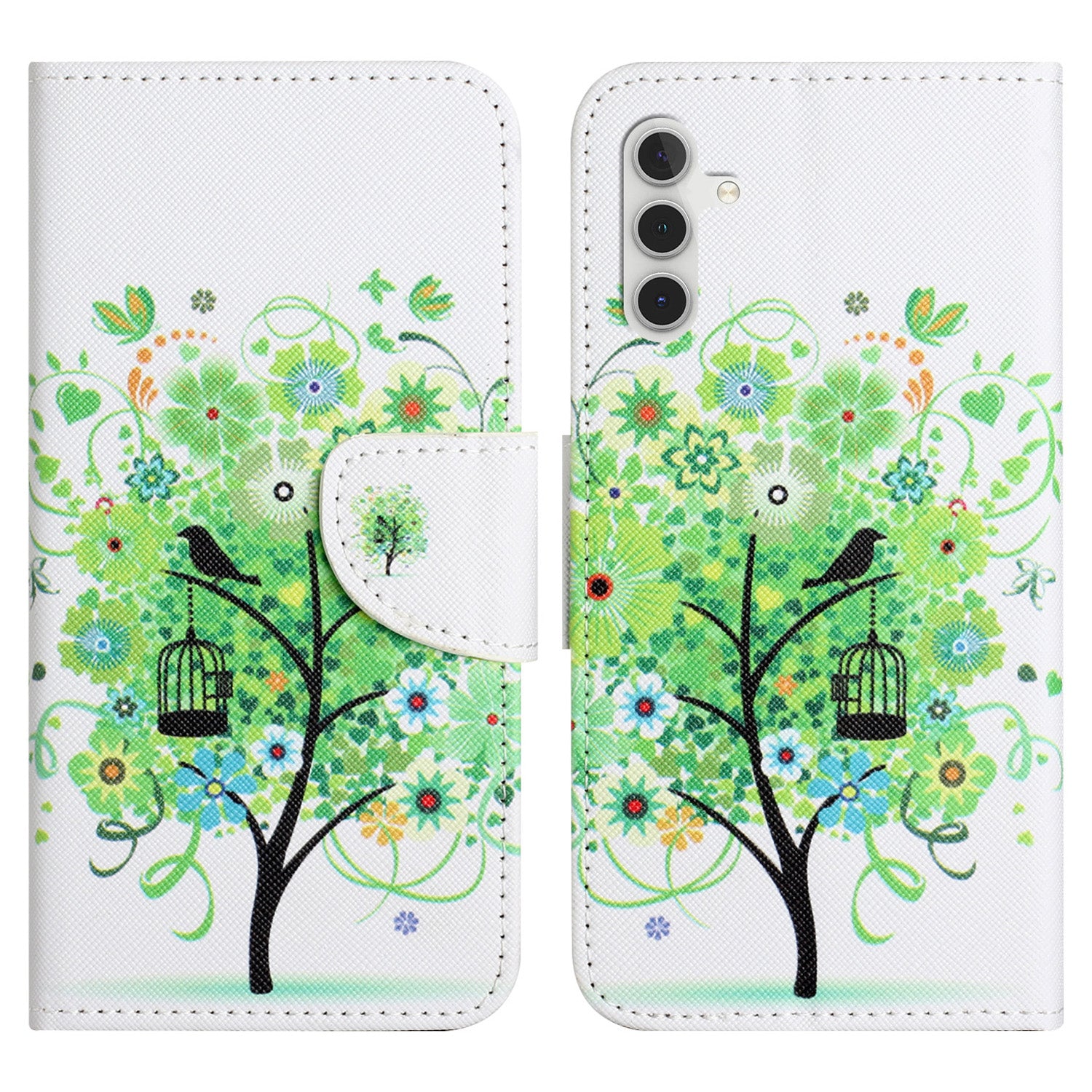For Samsung Galaxy A24 4G Stand Phone Case Pattern Printing Wallet Phone Leather Cover