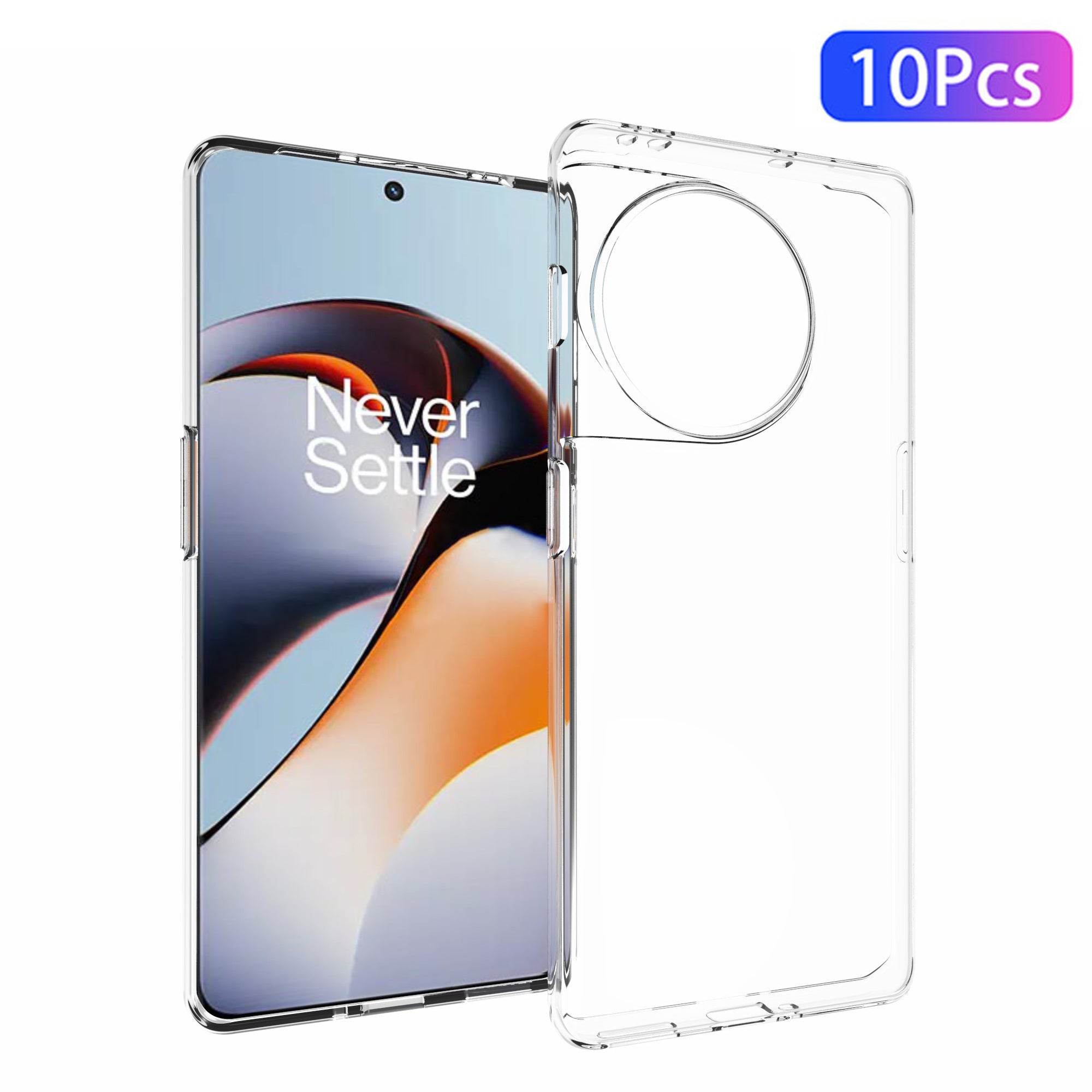 10Pcs/Pack For OnePlus 11R 5G/Ace 2 5G Phone TPU Case Inner Watermark-Free Transparent Phone Cover