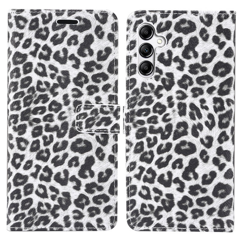 For Samsung Galaxy A14 4G 5G Leopard Pattern PU Leather Phone Case Flip Stand Wallet Phone Cover