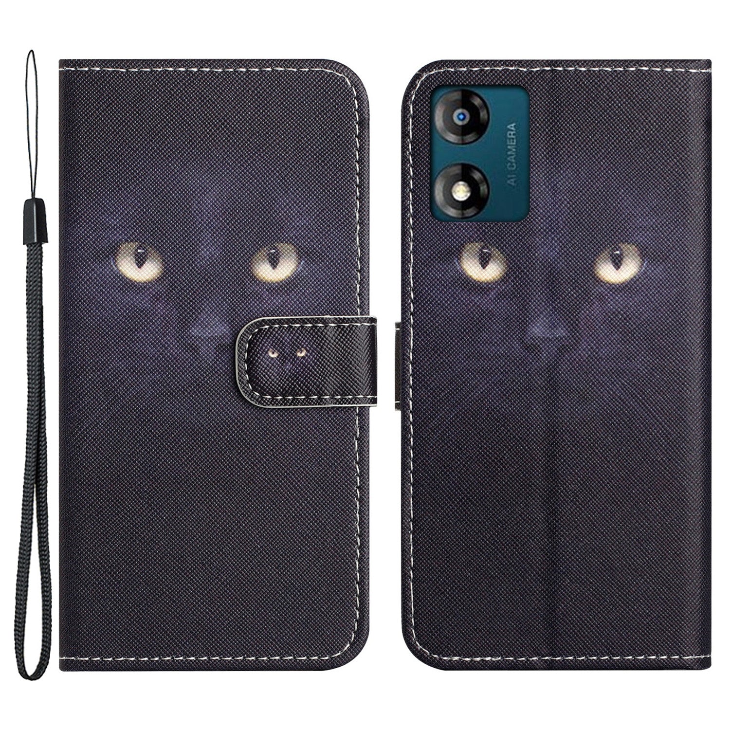 Wallet Case For Motorola Moto E13 4G Flip PU Leather 3D Pattern Printing Stand Phone Cover